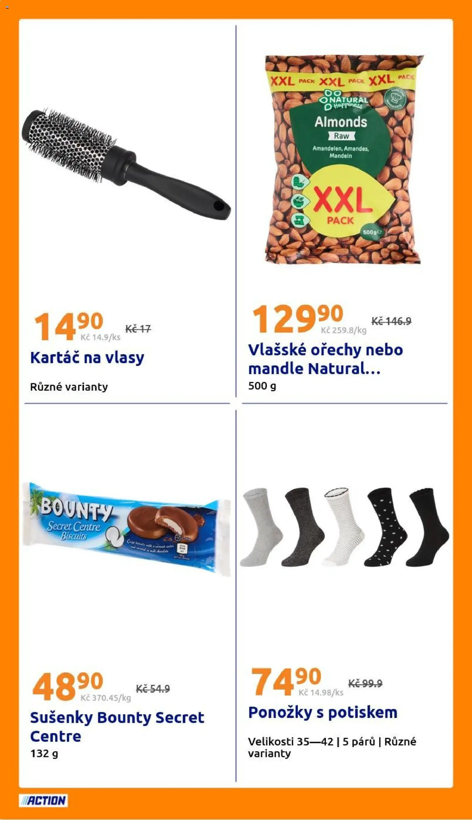 Action leták od 21.10.2026 | Strana: 20 | Produkty: Ponožky, Kartáč na vlasy, Ořechy, Sušenky