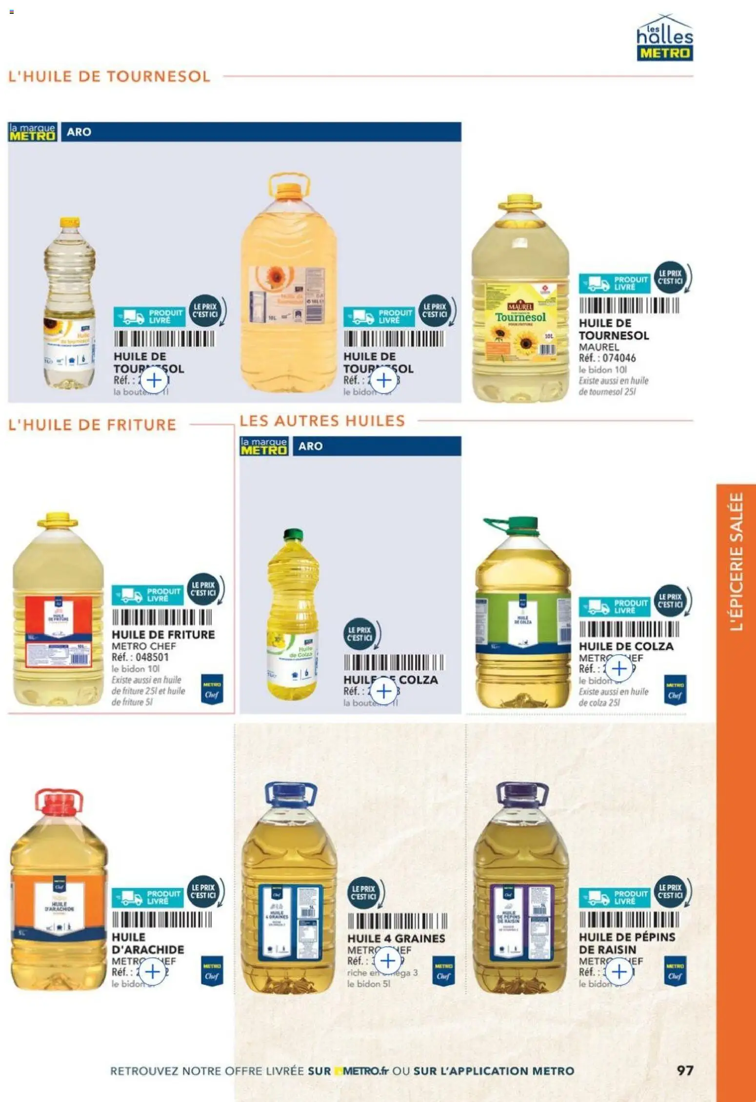 {H1} | Page: 97 | Produits: Huile de tournesol, Huile de friture, Huile, Livre