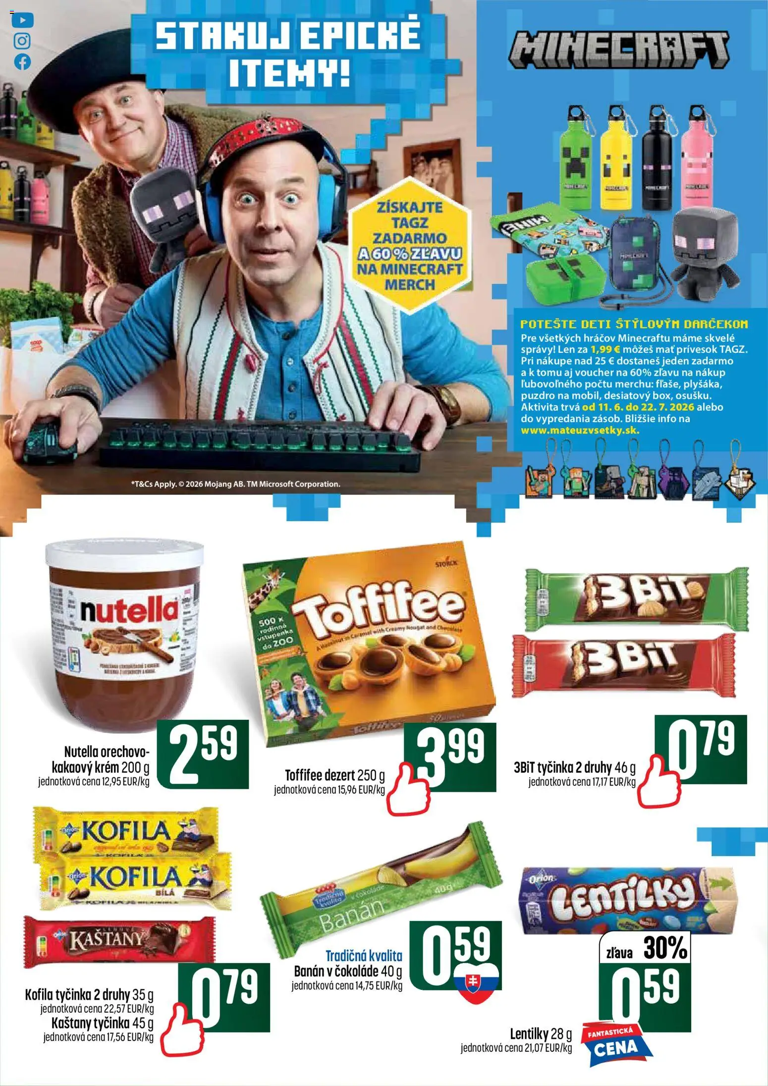 Nové COOP Jednota akcie – leták je platný od 02.07.2026 | Strana: 32 | Produkty: Toffifee, Krém, Puzdro, Nutella