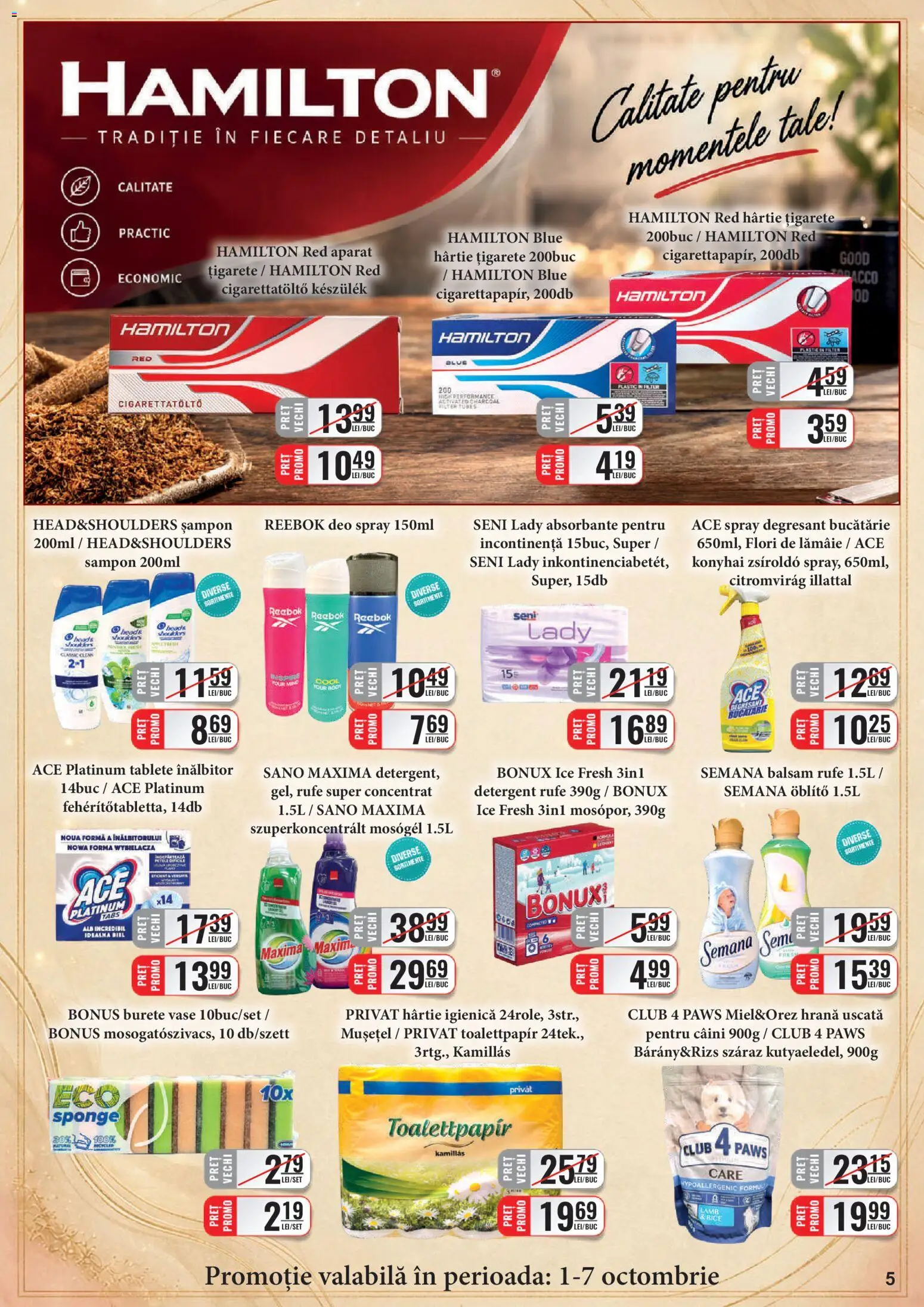Noul catalog CBA – valabil de la 01.10.2026 | Pagină: 5 | Produse: Bucătărie, Burete, Detergent, Absorbante