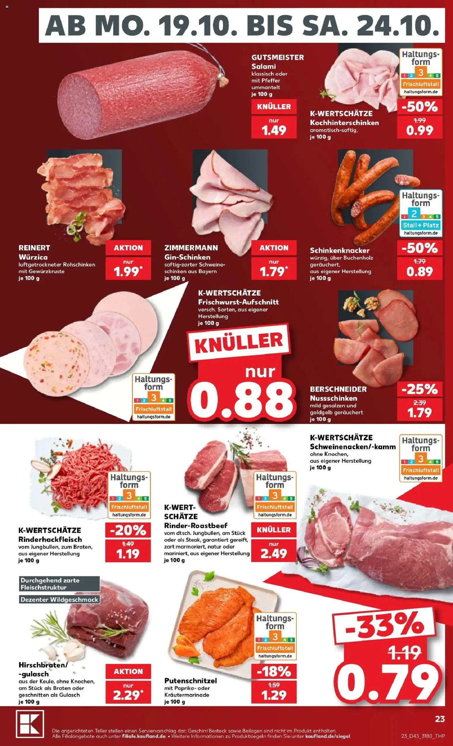 Prospekt Kaufland ab 19.10.2026 » Angebote Online zum Blättern | Seite: 27 | Produkte: Beilagen, Paprika, Salami, Schinken