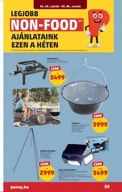 BOGRÁCS*, anyaga: zománcozott vas űrtartalma: 14 liter mérete: o 40,5 cm bolti készlet: min. 5 db/üzlet - amely érvényes a következő dátumtól: 29.04.2026 | Oldal: 34 | Termékek: Lámpa, Bogrács