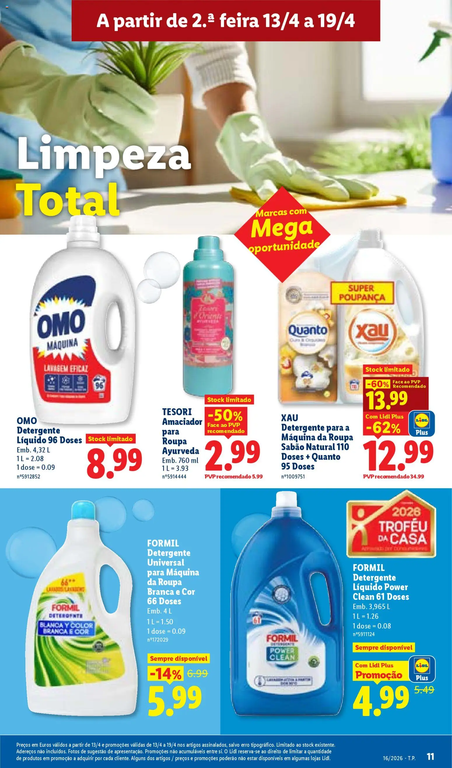Lidl folheto │ válido de 13.04.2026 | Página: 11 | Produtos: Sabão, Detergente