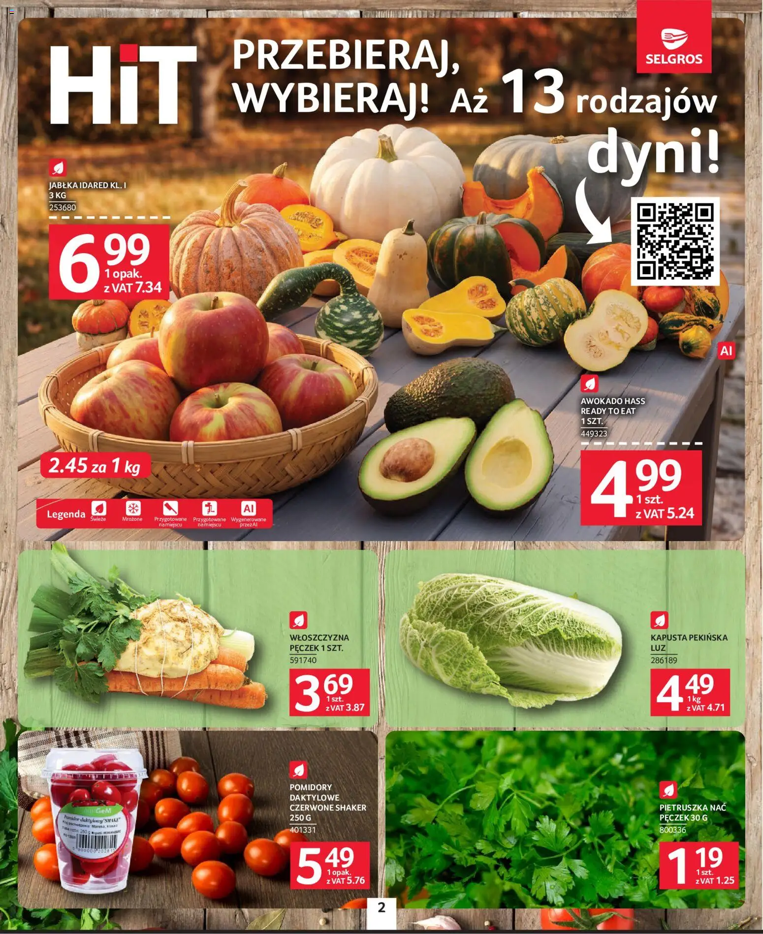 Selgros cash&carry gazetka od 08.10.2026 | Strona: 2 | Produkty: Włoszczyzna, Awokado Hass, Jabłka, Pomidory