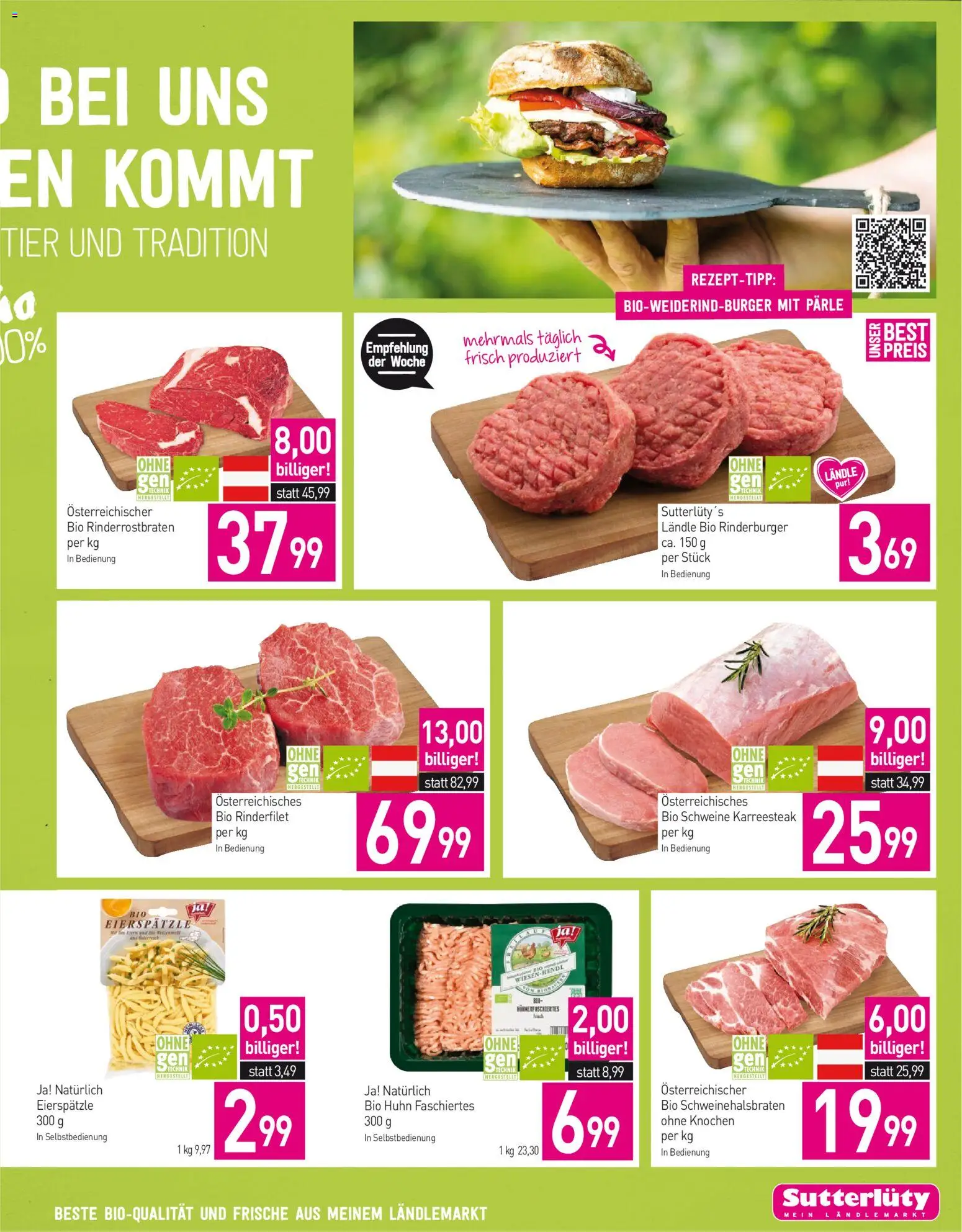 Sutterlüty Flugblatt gültig ab 03.09.2026 | Seite: 9 | Produkte: Rinderfilet