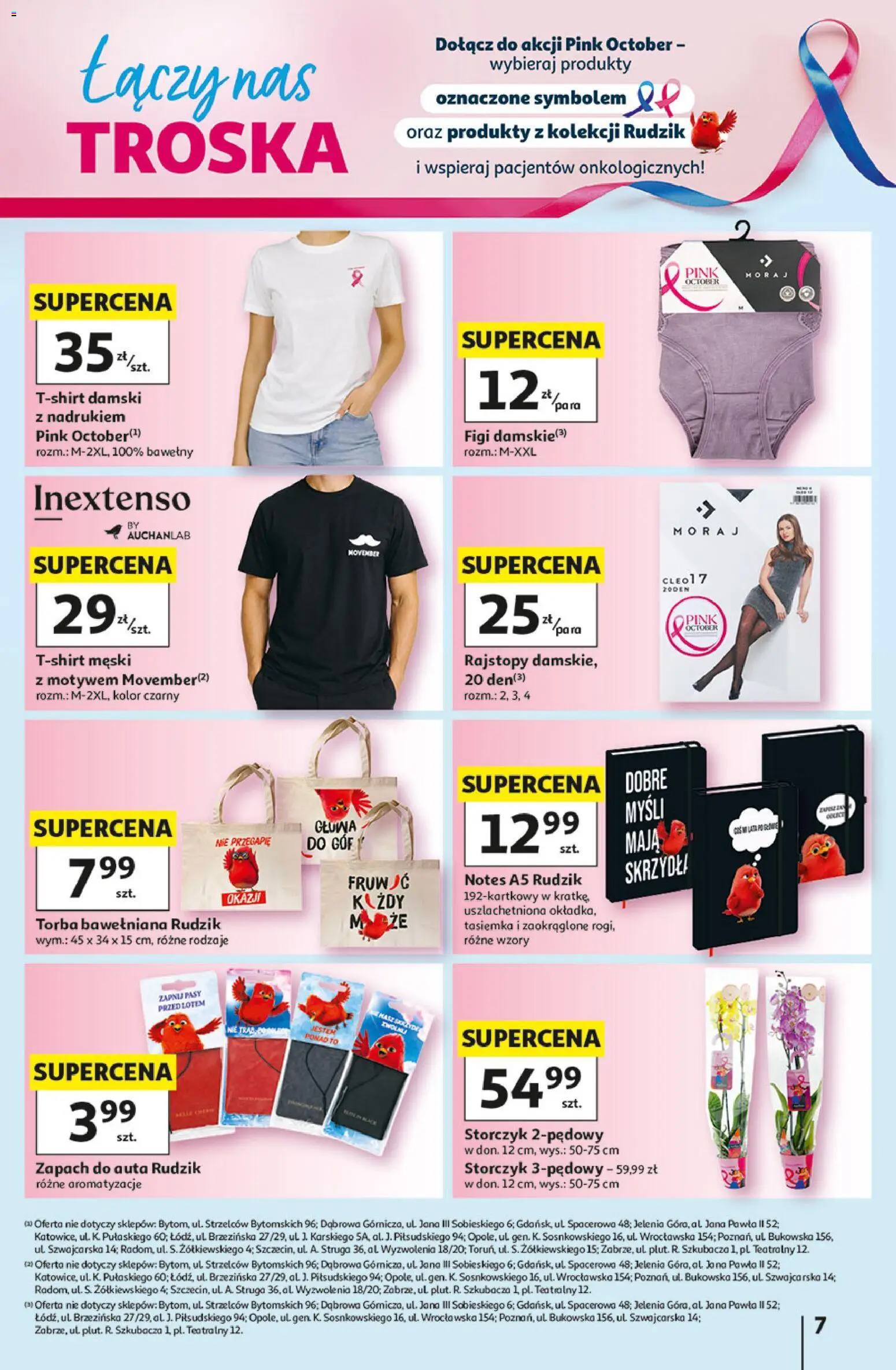 Auchan gazetka - Hipermarket od 01.10.2026 | Strona: 7 | Produkty: Torba, Zapach, Figi, Storczyk