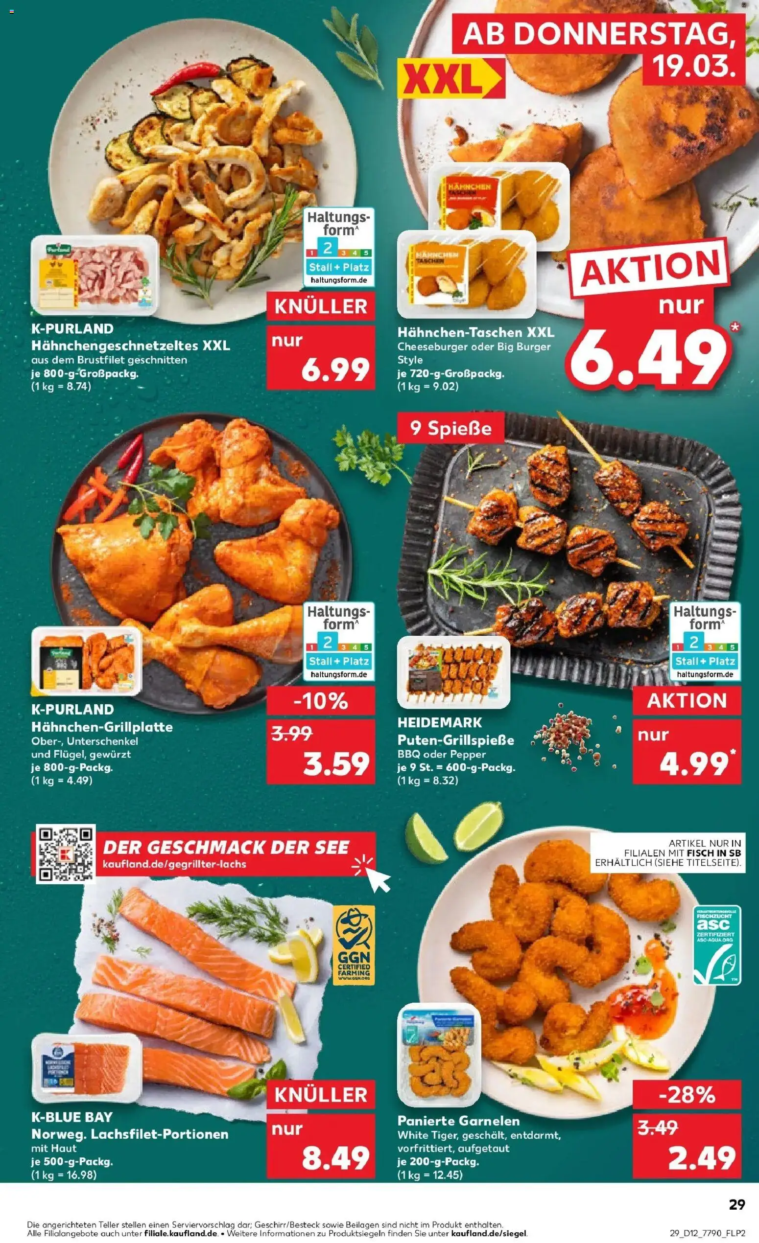 Kaufland Prospekt Annaberg-Buchholz	 – gültig ab 19.03.2026 | Seite: 29 | Produkte: Grill, Burger, Garnelen, Fisch