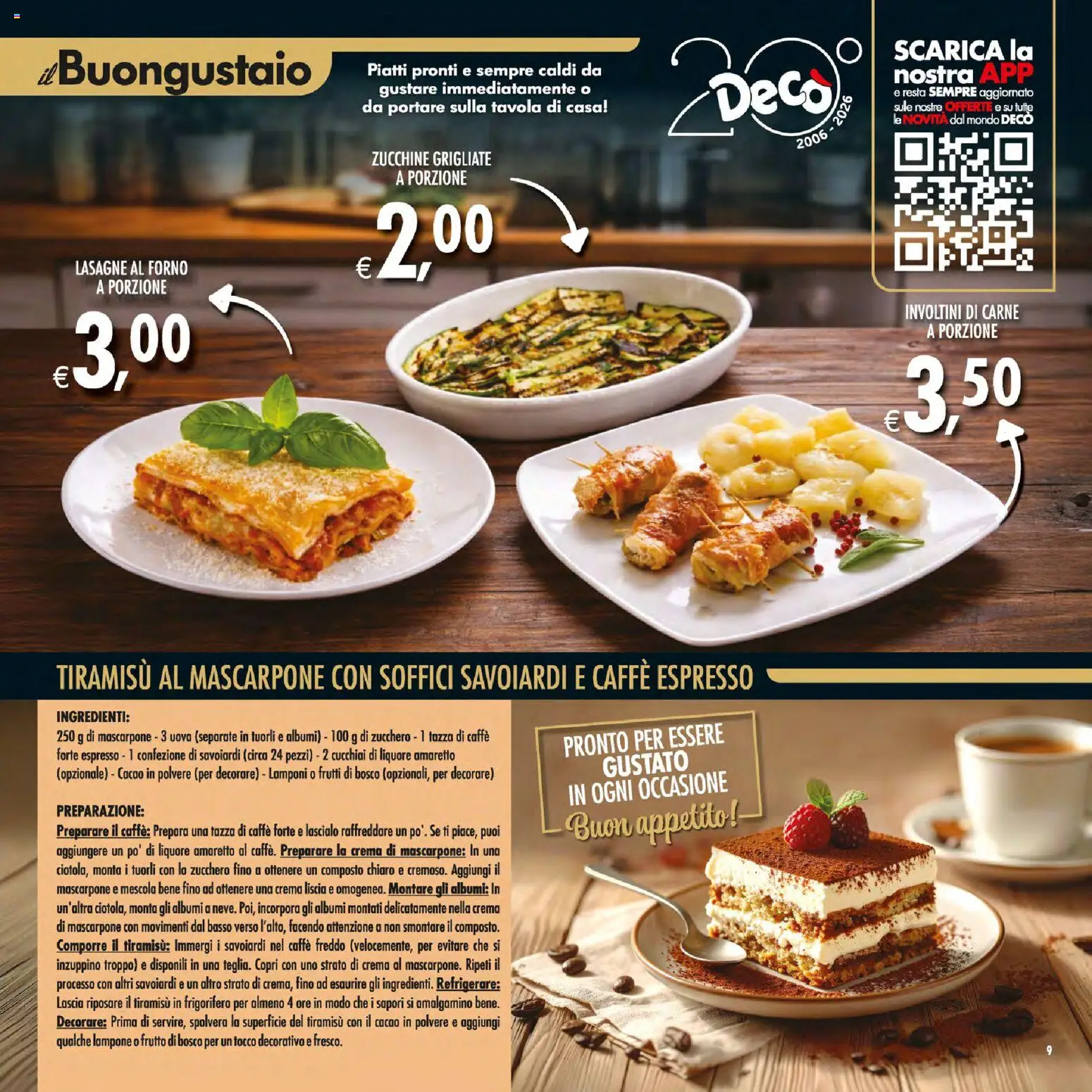 Volantino Decò del 19.05.2026 | Pagina: 9 | Prodotti: Uova, Caffè, Zucchine, Frigorifero