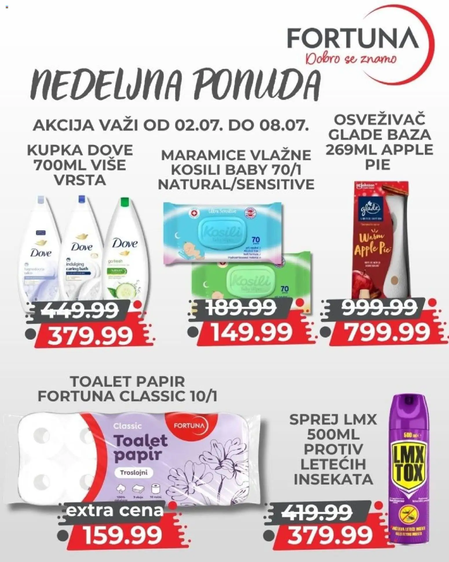 Fortuna Market katalog - važi od 02.07.2026 | Strana: 11 | Proizvode: Toalet papir, Dove