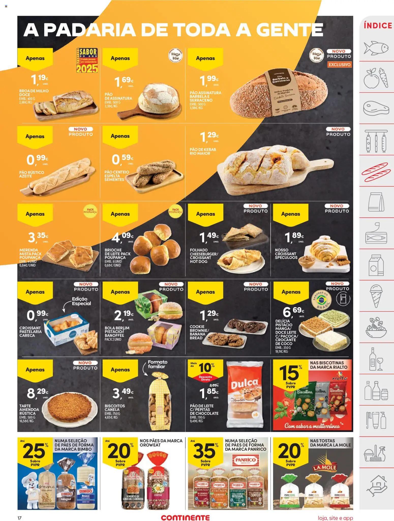 Continente folheto │ válido de 09.06.2026 | Página: 17 | Produtos: Banana, Canela, Centeio, Biscoitos