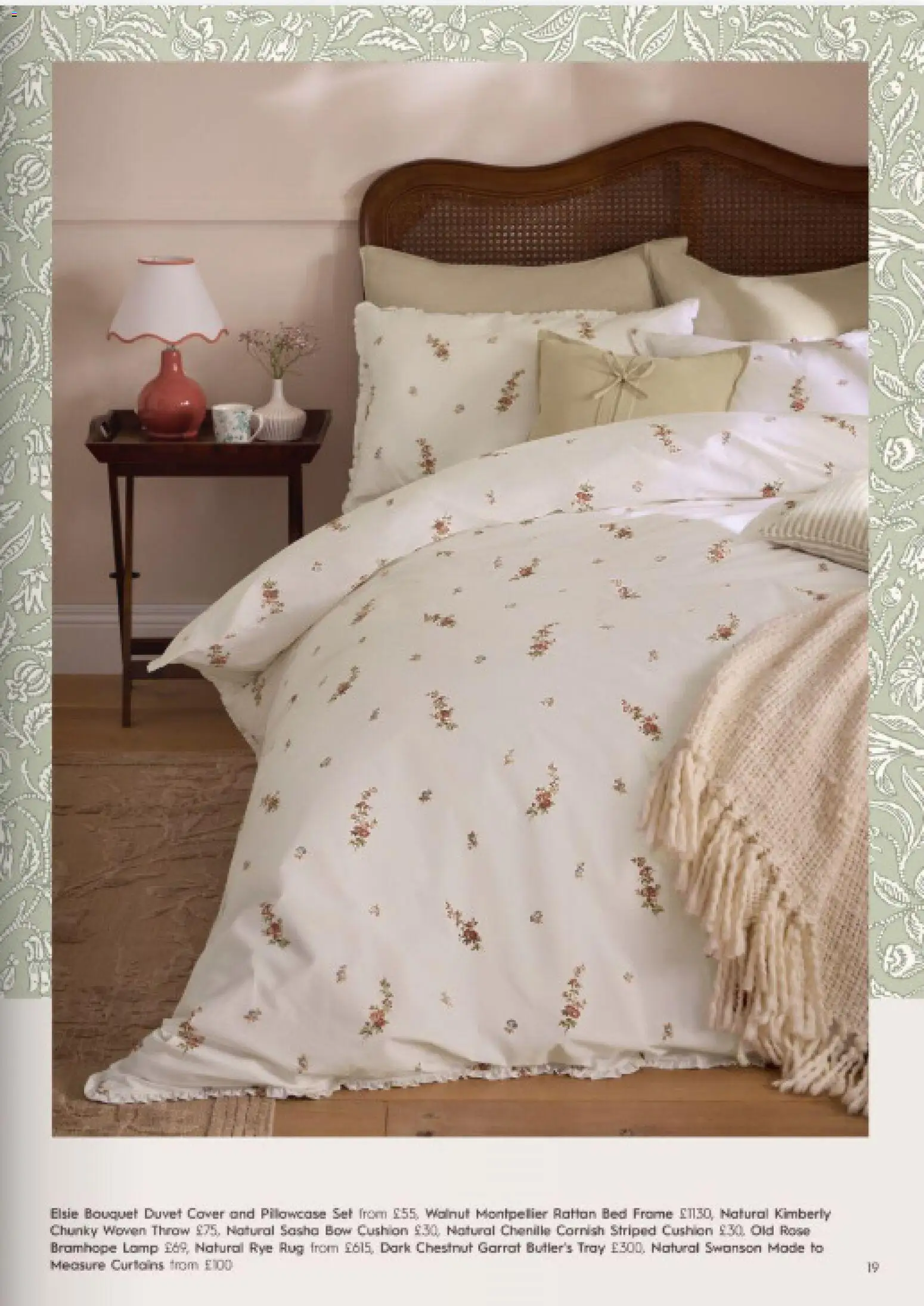 {H1} | Page: 19 | Products: Lamp, Rug, Bed