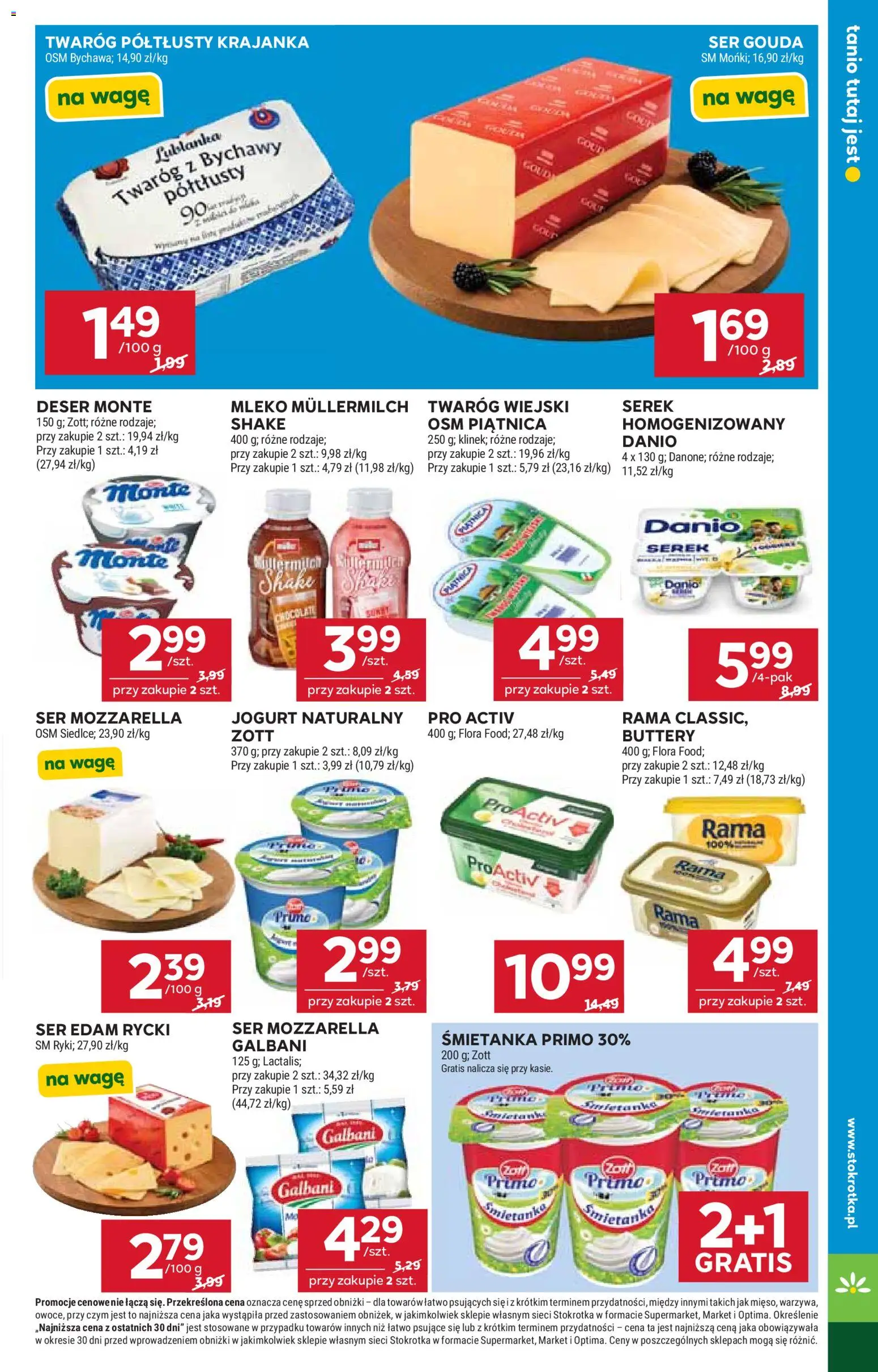 Stokrotka gazetka - Market od 23.07.2026 | Strona: 19 | Produkty: Serek, Stokrotka, Jogurt naturalny, Ser gouda
