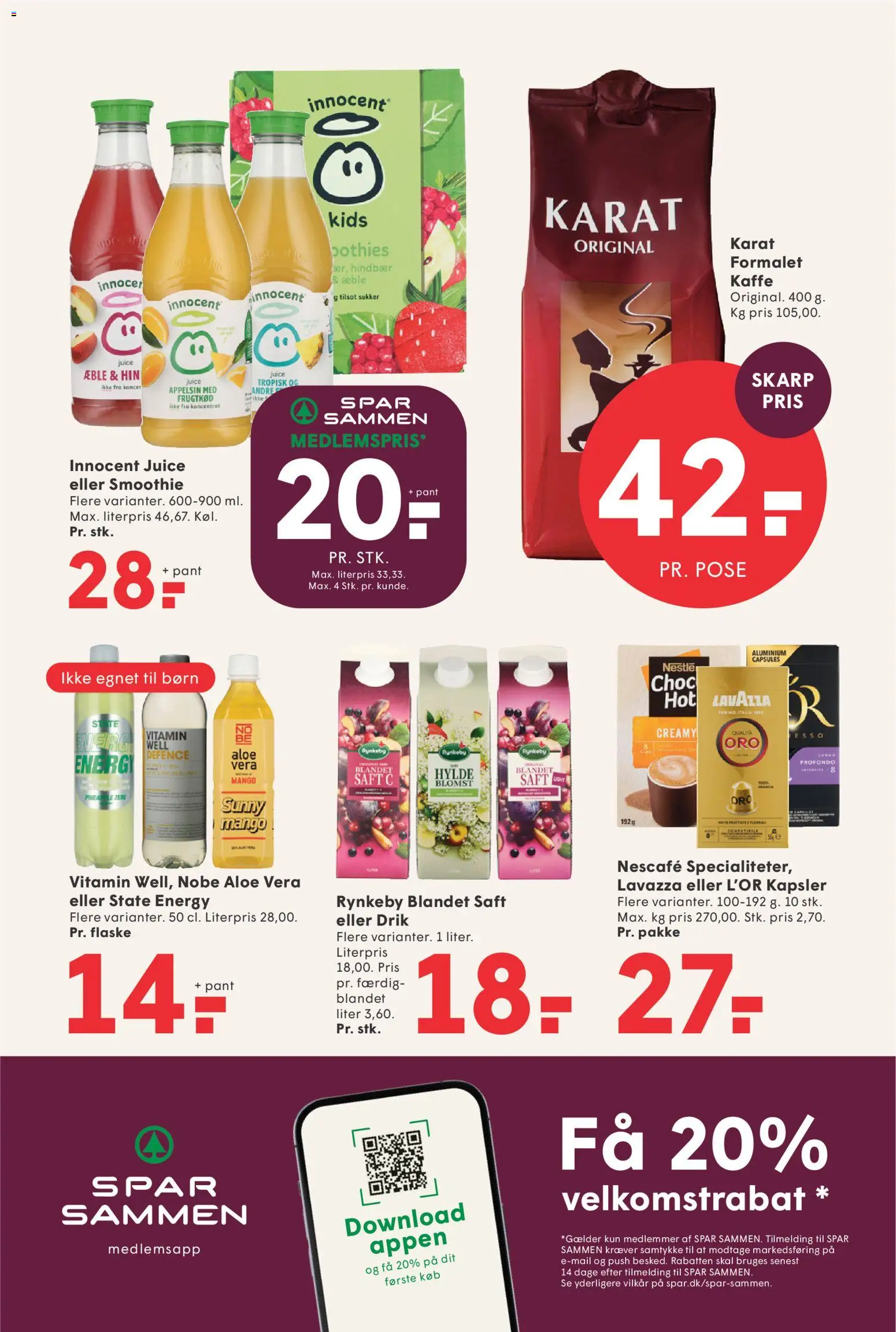 Spar tilbudsavis – gyldig fra 23/10/2026 | Side: 16 | Produkter: Kaffe, Juice, Hylde, Aloe Vera