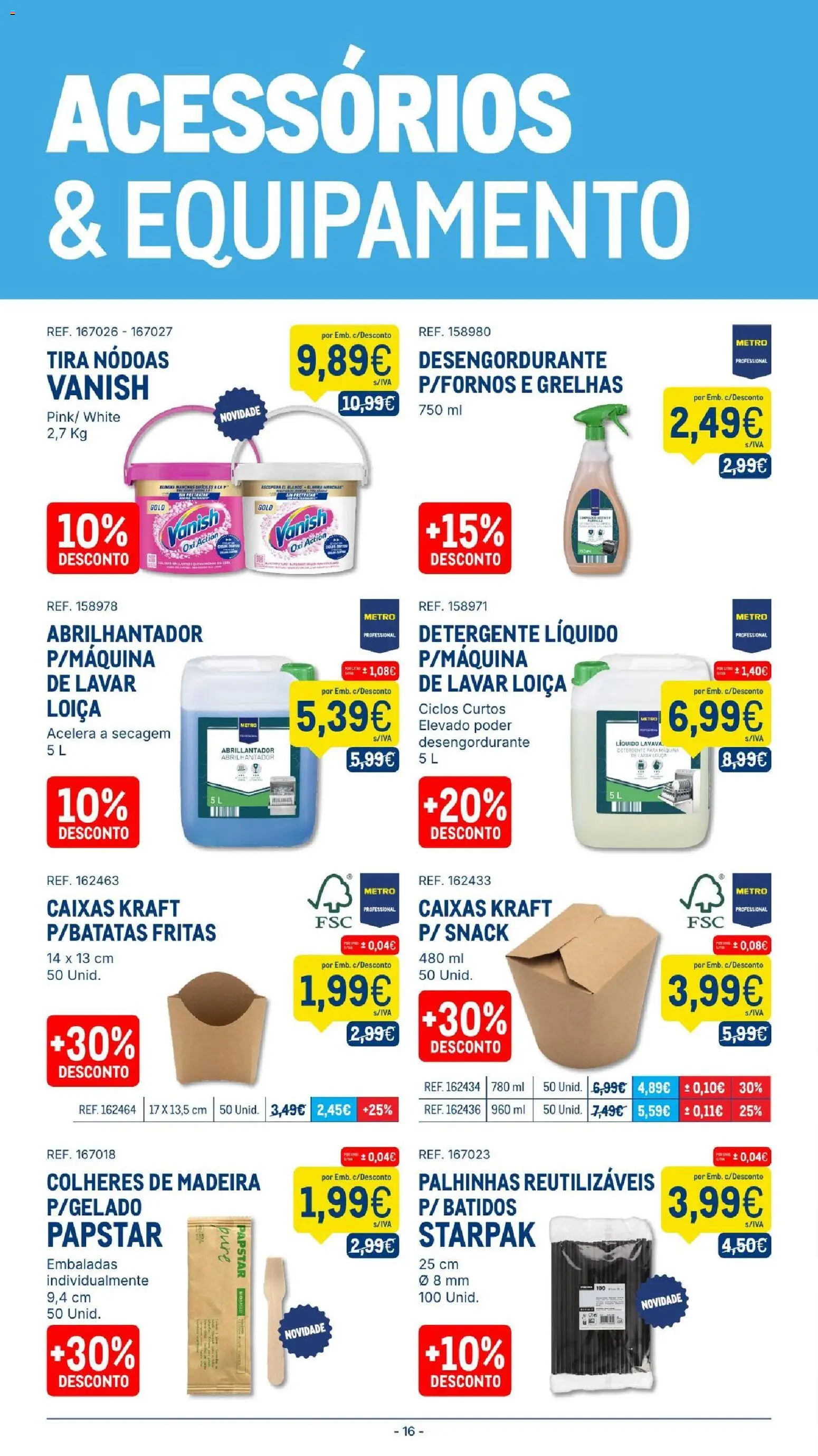 Makro folheto │ válido de 01/09/2026 | Página: 16 | Produtos: Louça, Abrilhantador, Detergente, Colheres