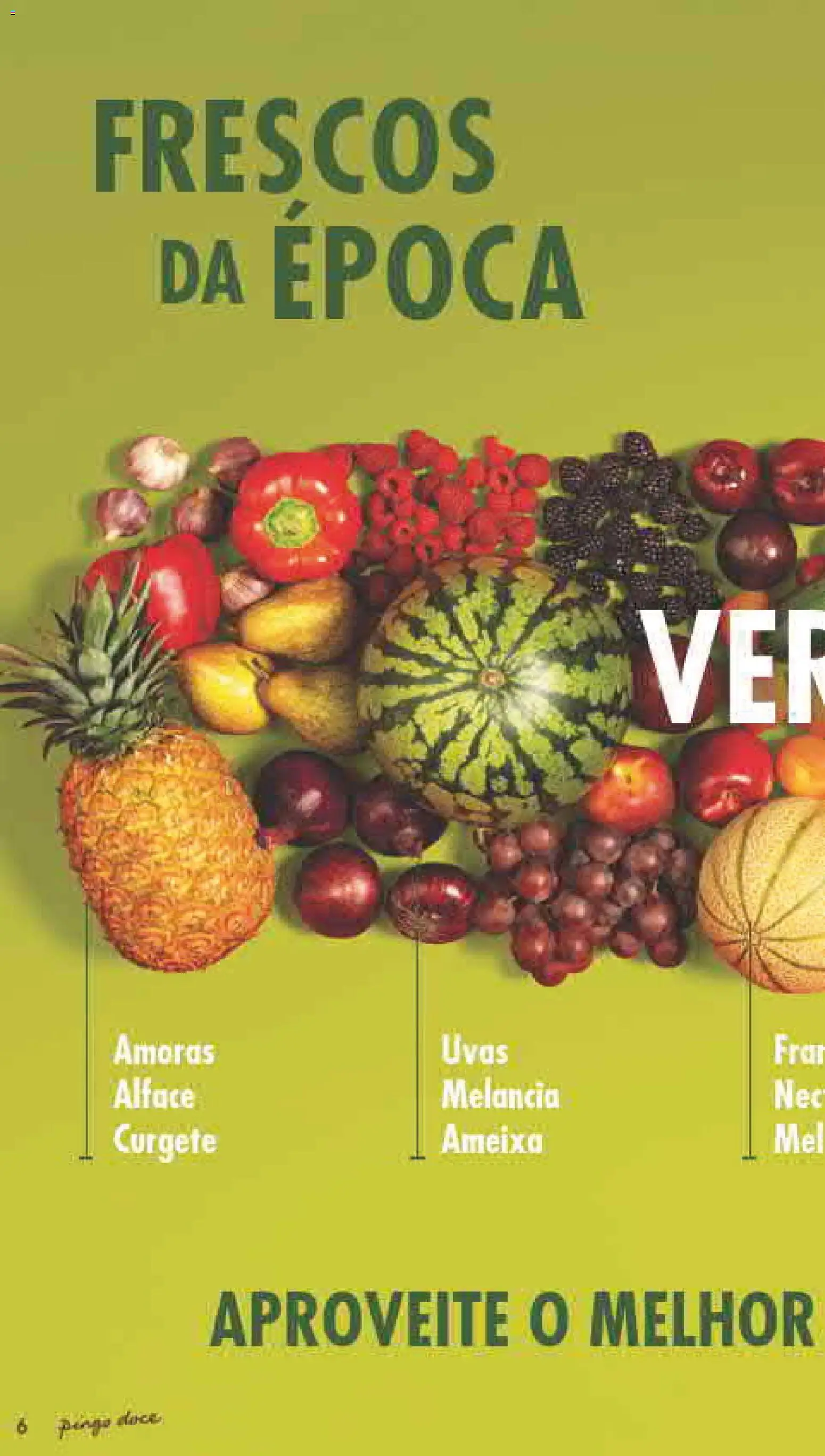 Pingo Doce Fruta e Legumes │ válido de 30/06/2026 | Página: 6 | Produtos: Curgete, Melancia, Uvas, Alface