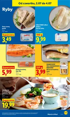 Pogląd oferty "SEAMOR RYBY JAK Z NADMORSKIEJ WĘDZARNI Morszczuk wędzony, tusza, Morszczuk wędzony, tusza" - ważna od 02.07.2026 | Strona: 55 | Produkty: Pstrąg, Dorsz, Morszczuk, Ryby