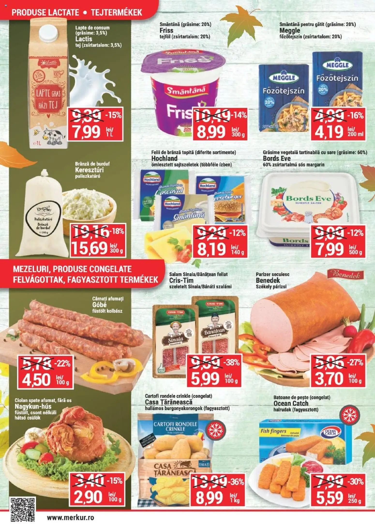 Noul catalog Merkur – valabil de la 17.09.2026 | Pagină: 2 | Produse: Cașcaval, Brânză, Sare, Cârnați