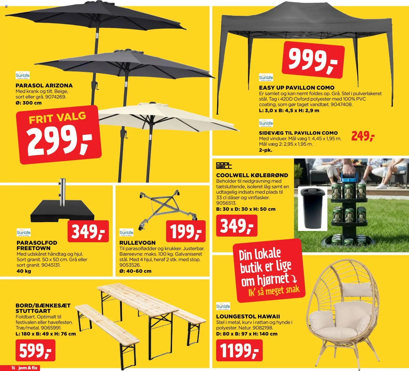 Jem & fix tilbudsavis – gyldig fra 24.05.2026 | Side: 16 | Produkter: Kurv, Søm, Parasol