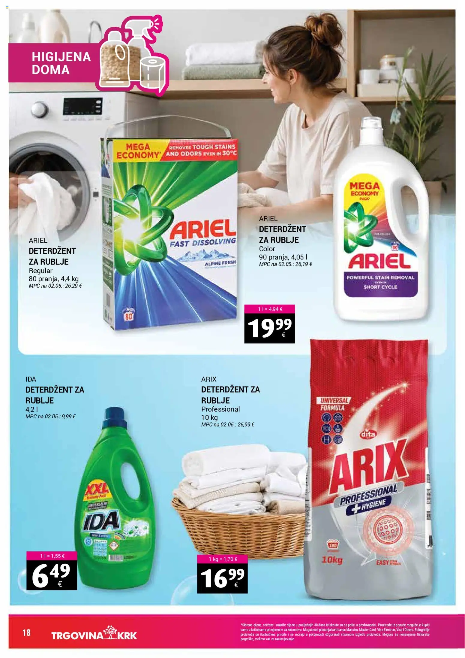 Trgovina Krk katalog | vrijedi od 01.08.2026 | Stranica: 18 | Proizvodi: Deterdžent, Ariel