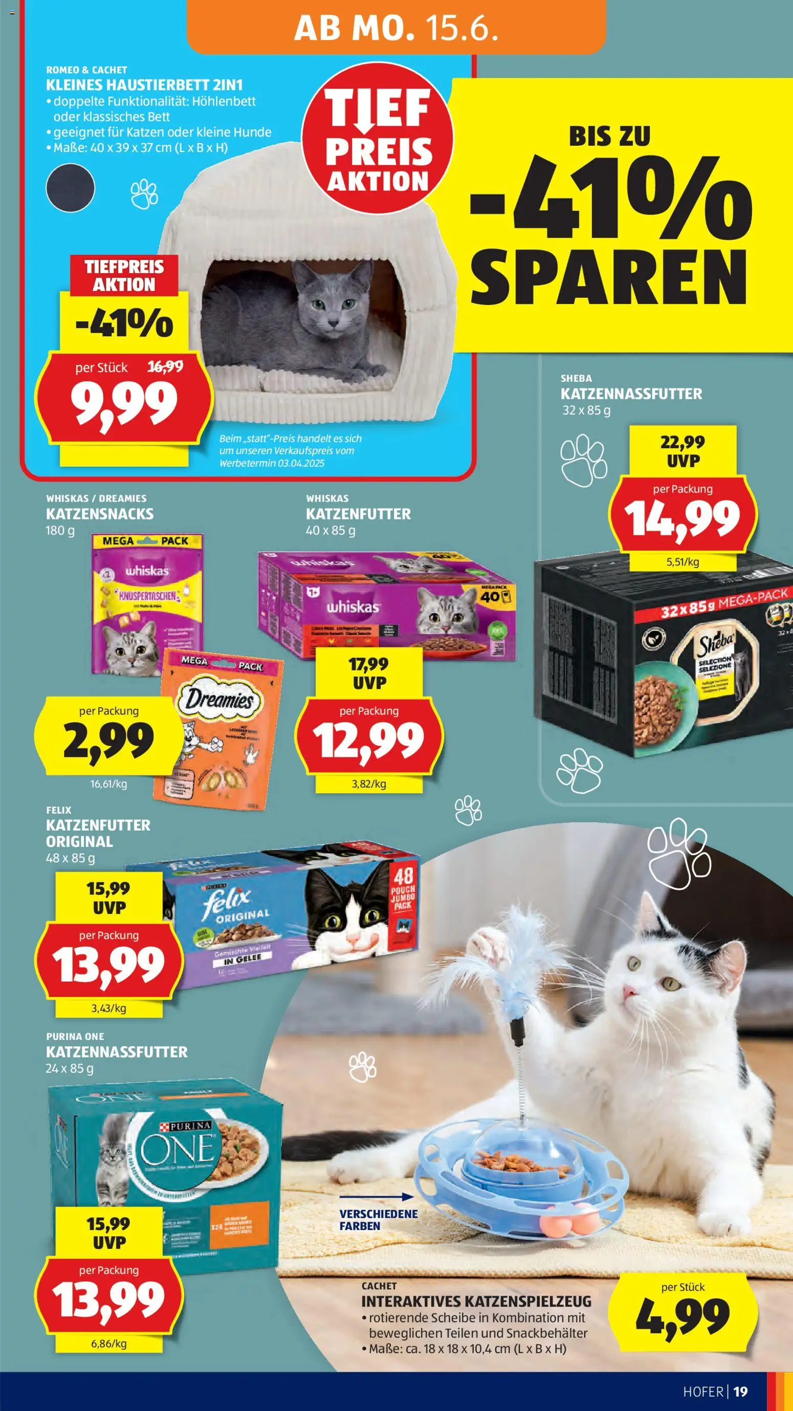 Hofer AT akciós ujság - amely érvényes a következő dátumtól: 12.06.2026 | Oldal: 23 | Termékek: Purina one, Whiskas