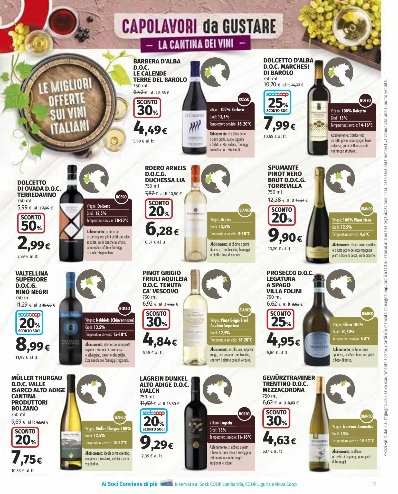 Volantino Ipercoop del 04.06.2026 | Pagina: 19 | Prodotti: Pesce, Vino, Spumante, Aperitivo