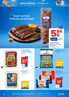 MAXIMA leidinys galioja nuo 2026.06.30 | Puslapis: 34 | Prekių: Kiaulienos, Dešrelės, Viščiukų, Sūris