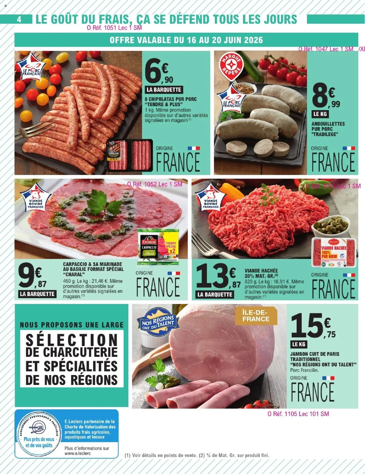 {H1} | Page: 16 | Produits: Viande hachée, Viande, Porc, Viande bovine