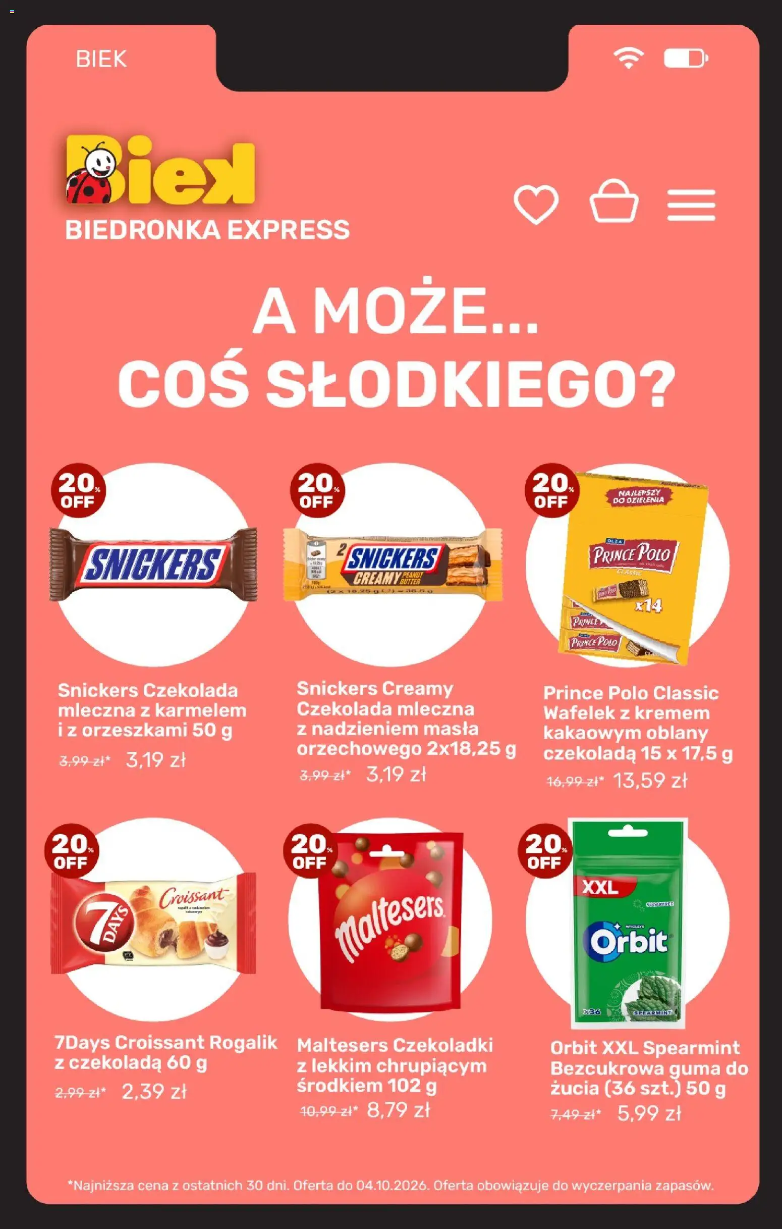 Biedronka Polsko leták - BIEK od 02.10.2026 | Strana: 16 | Produkty: Croissant, Guma, Snickers
