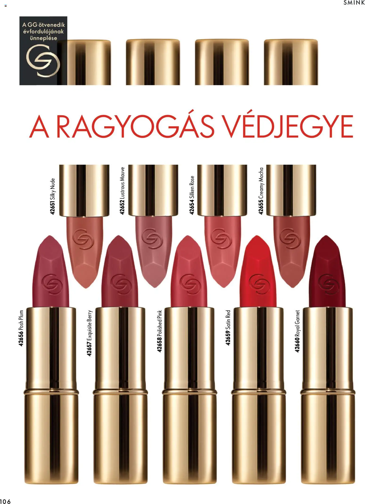 Oriflame akciós ujság - amely érvényes a következő dátumtól: 2026.09.30. | Oldal: 106 | Termékek: Smink, Rosé