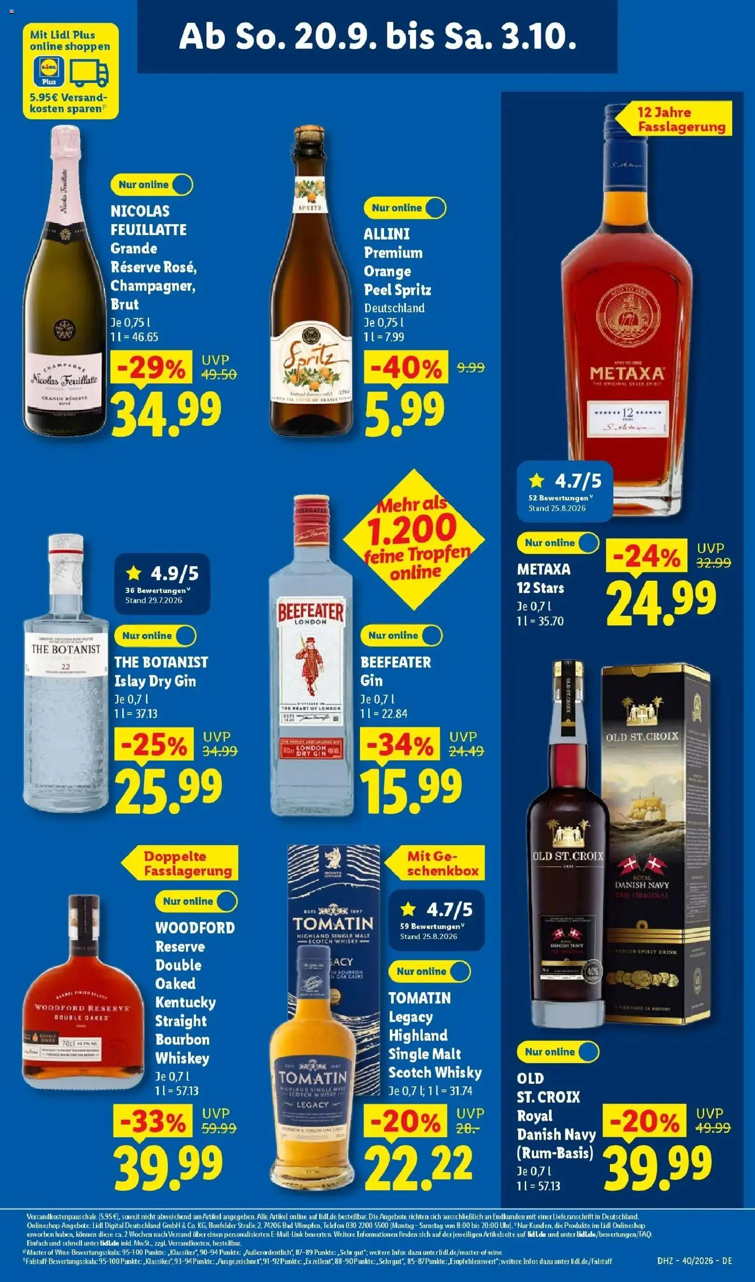 Lidl Prospekt Künzell (ab 28.09.2026) zum Blättern » Angebote | Seite: 21 | Produkte: Whisky, Rum, Bourbon, Whiskey