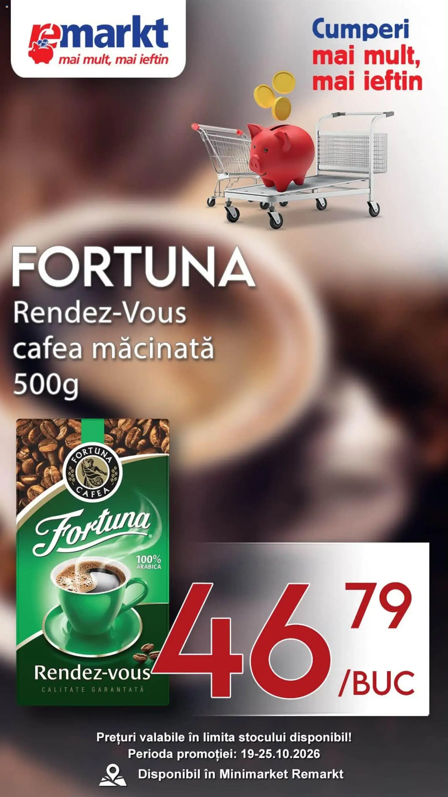 Noul catalog Remarkt – valabil de la 19.10.2026 | Pagină: 4 | Produse: Cafea macinata, Cafea