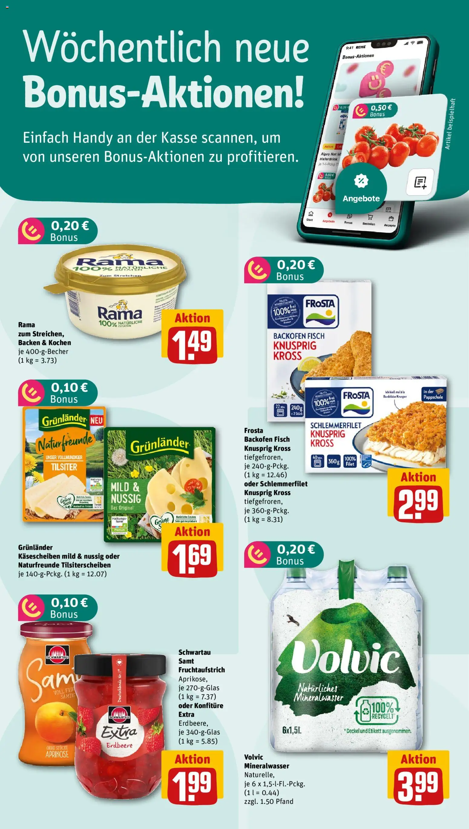 Rewe Prospekt 	 – gültig ab 23.02.2026 | Seite: 2 | Produkte: Schwartau samt, Haferdrink, Fisch, Grunlander