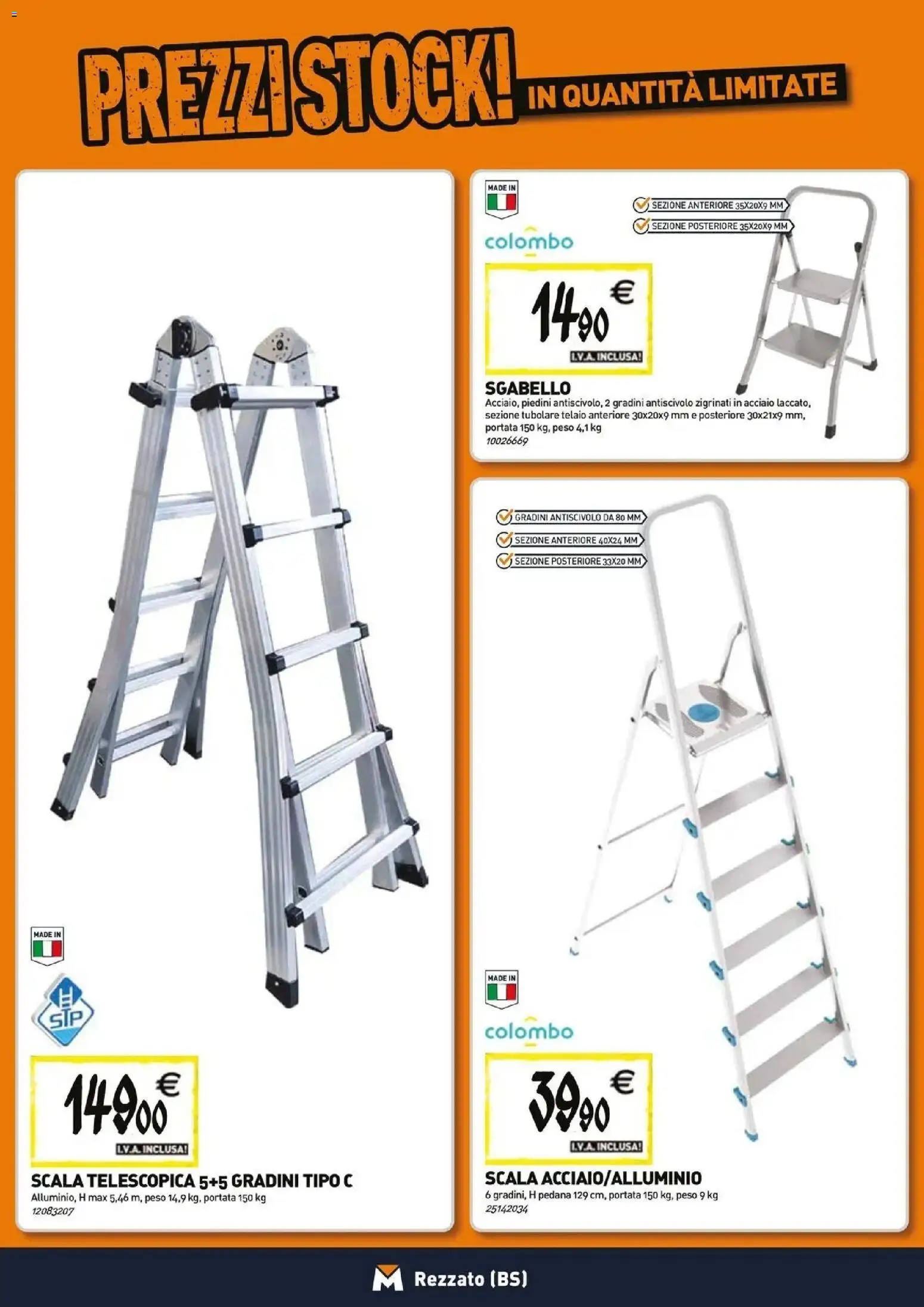 Nuovo TECNOMAT catalogo Rezzato dal 29/10/2026 > offerte anteprima 🛍️ | Pagina: 16 | Prodotti: Sgabello, Scala