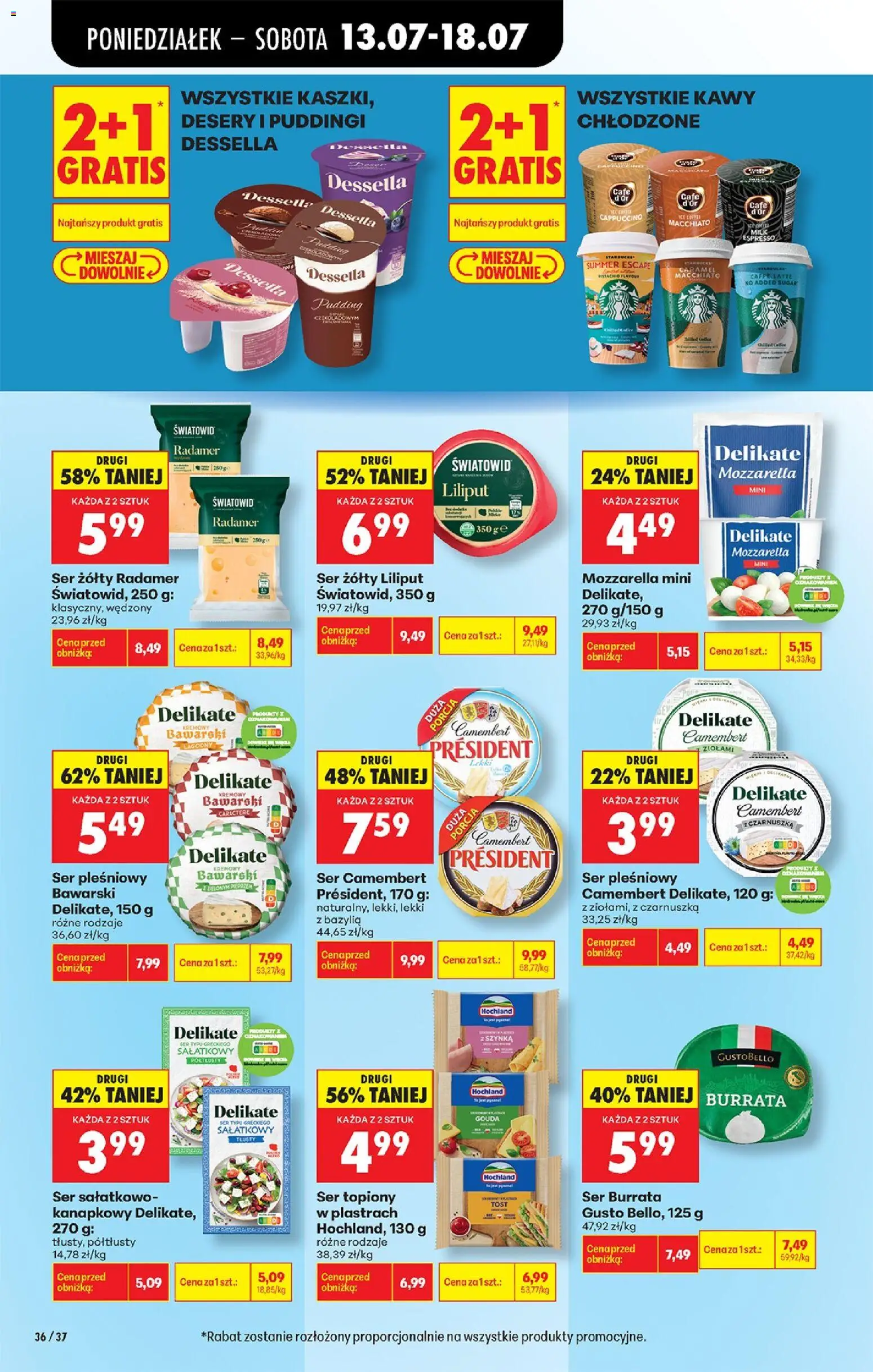 Biedronka gazetka od poniedziałku od 13.07.2026 | Strona: 46 | Produkty: Ser żółty, Ser camembert, Camembert, Ser