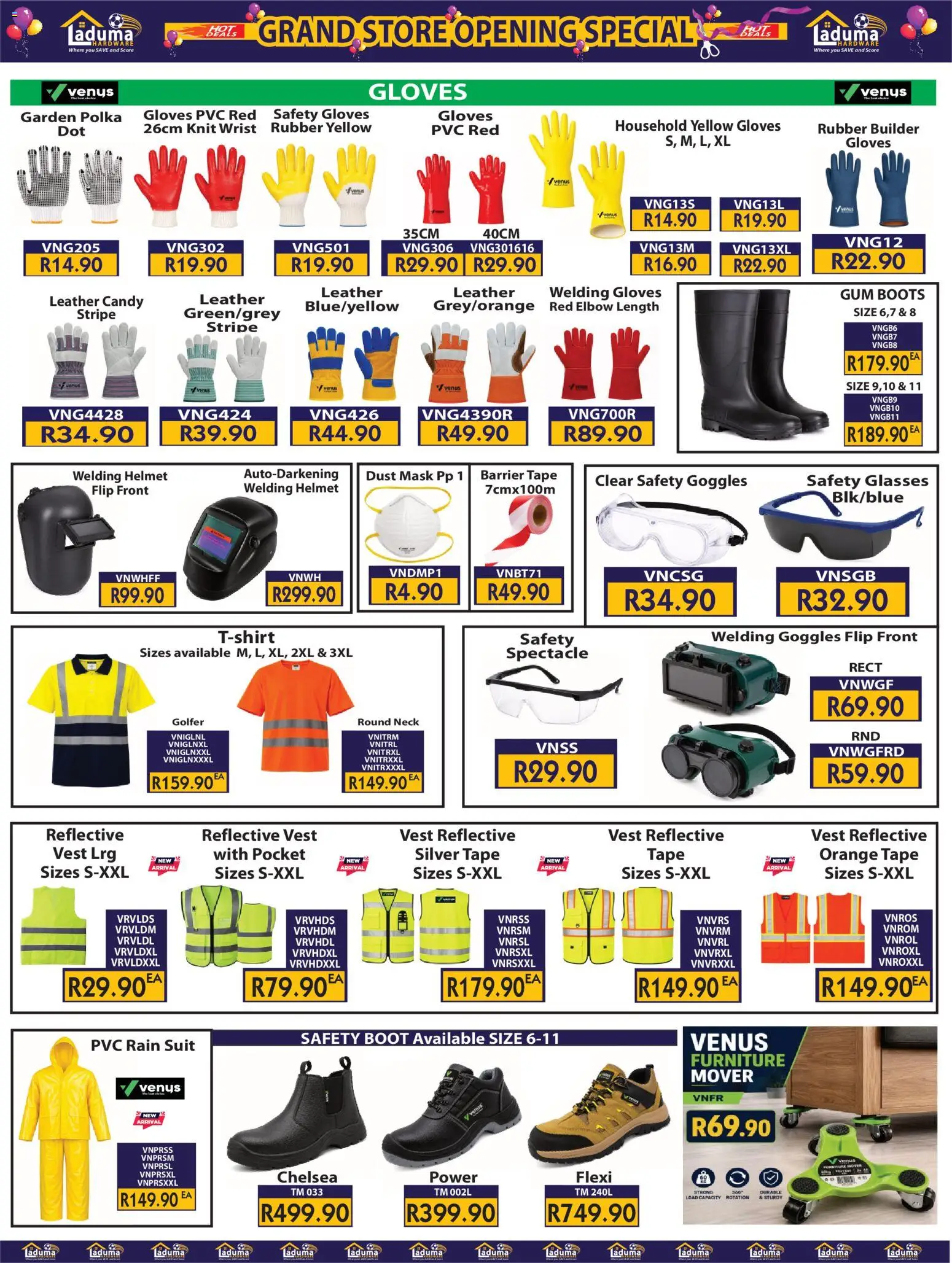 New Laduma Hardware catalogue – valid from 22/10/2026 | Page: 26 | Products: Vest, Boots, Glasses, Mask