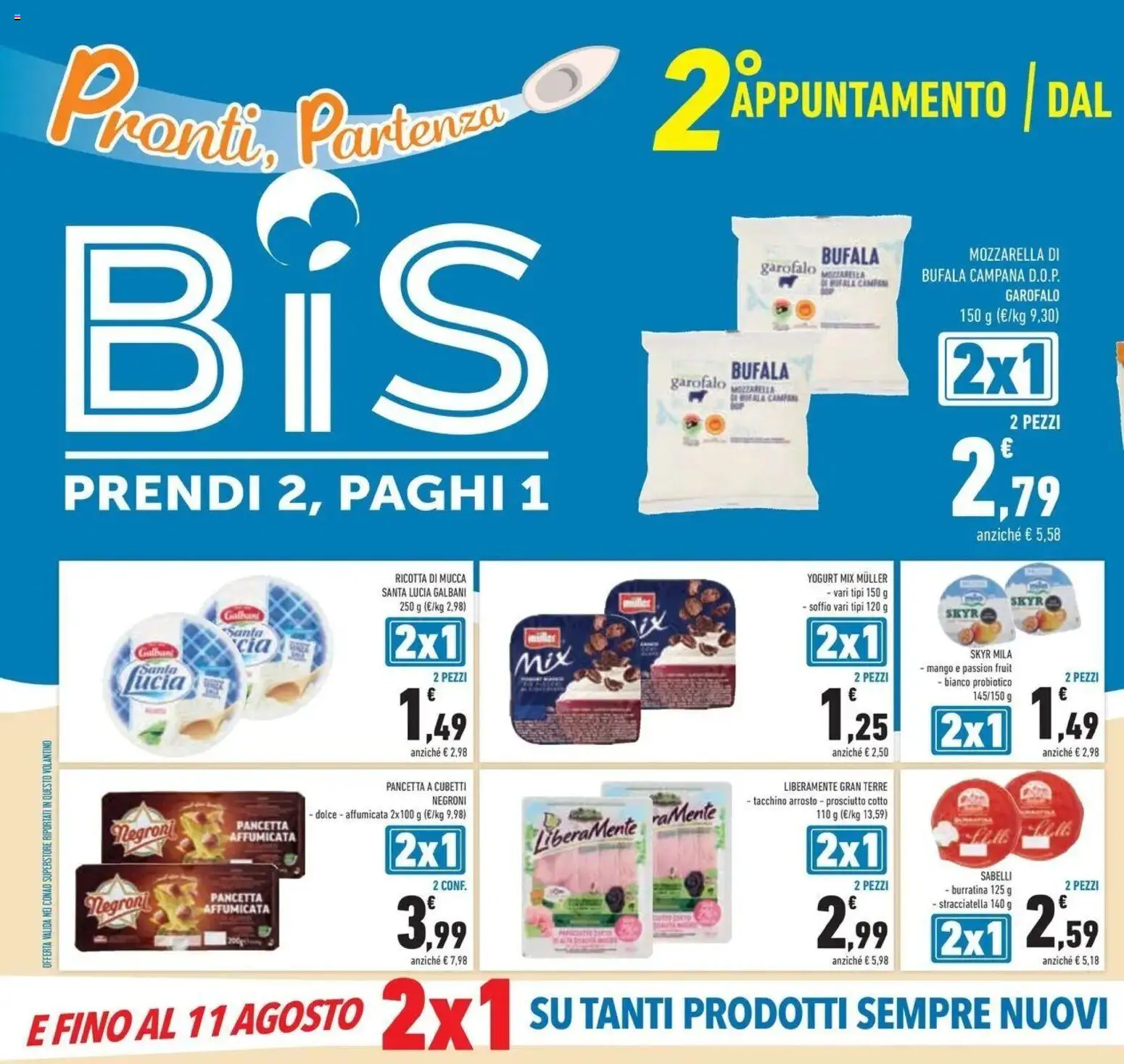 Volantino Conad del 14/07/2026 | Pagina: 4 | Prodotti: Arrosto, Garofalo, Mozzarella di bufala, Stracciatella