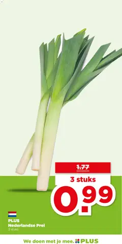 PLUS Nederlandse Prei, 3 stuks - Voorbeeld van een folder van Plus, geldig van 06.05.2026 | Pagina: 48 | Producten: Prei