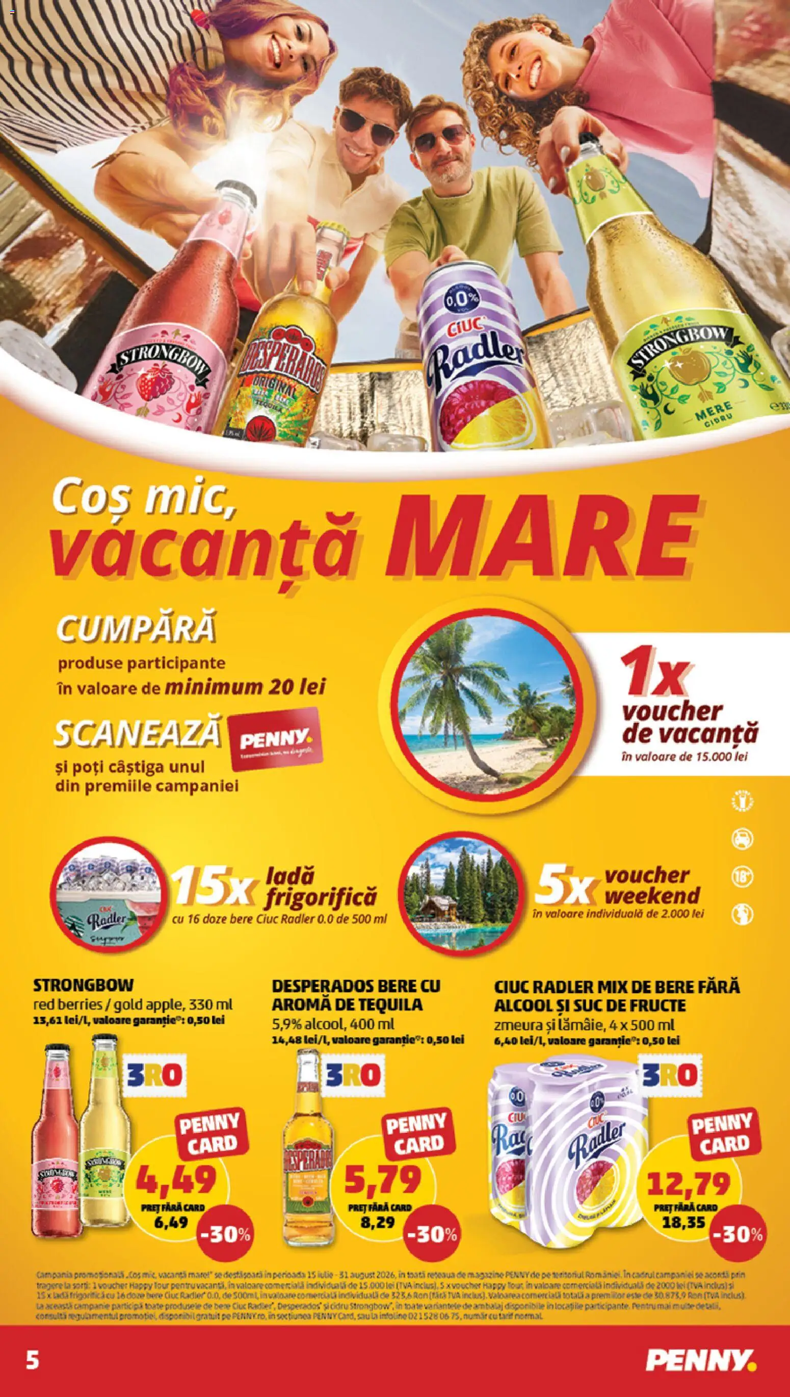 Noul catalog PENNY – valabil de la 05.08.2026 | Pagină: 5 | Produse: Șort, Coș, Suc, Fructe