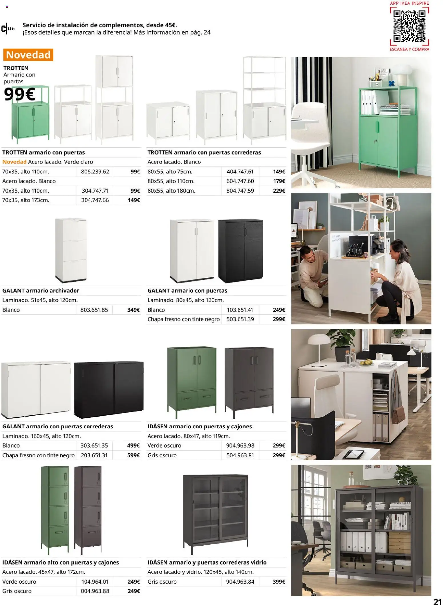 IKEA - Oficina profesional │ válido desde el 01/09/2026 | Página: 21 | Productos: Tinte, Archivador, Armario, Puertas