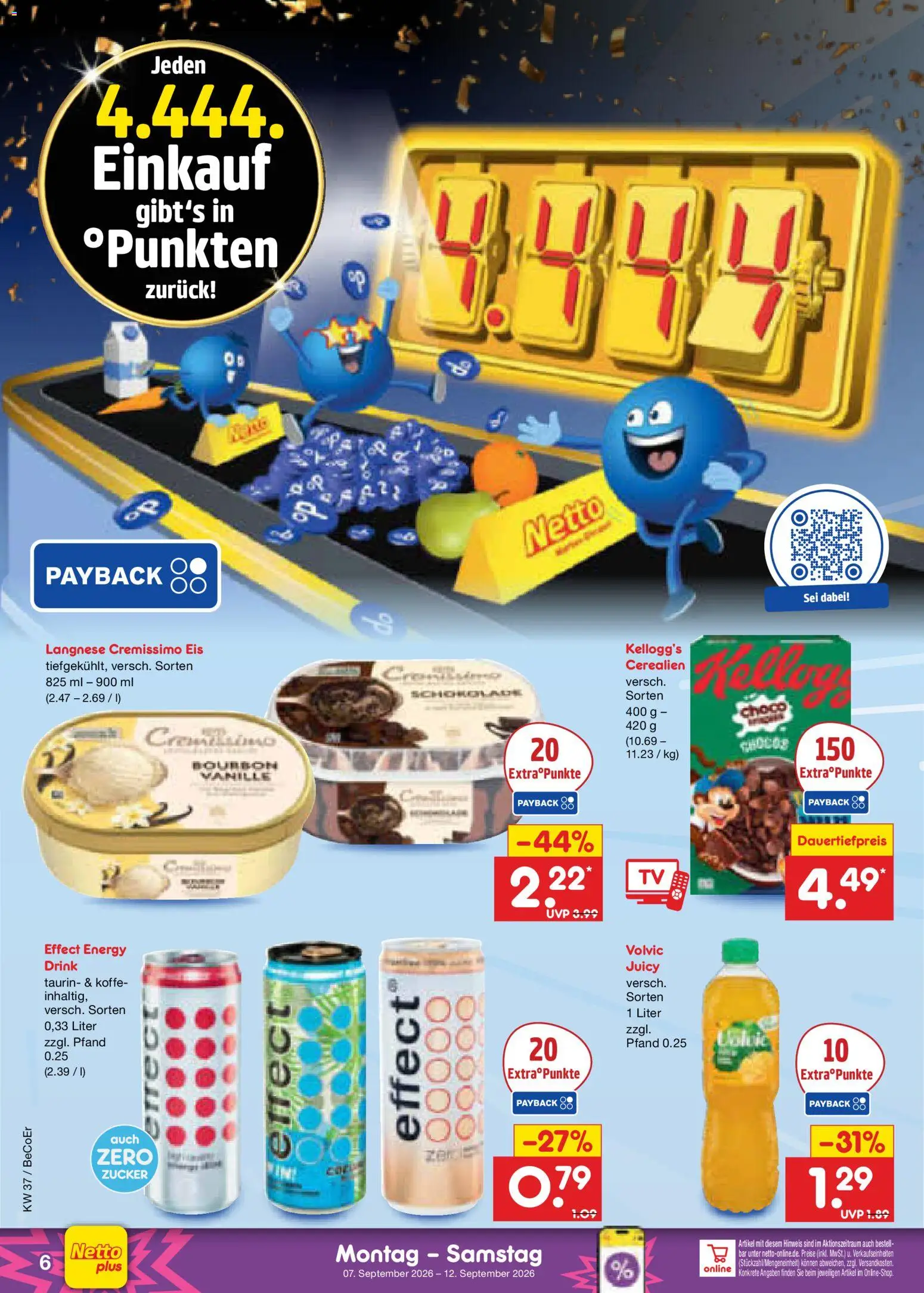 Netto Marken-Discount Prospekt – gültig ab 07.09.2026 | Seite: 10 | Produkte: Energy, Kellogg's, Bourbon, Volvic