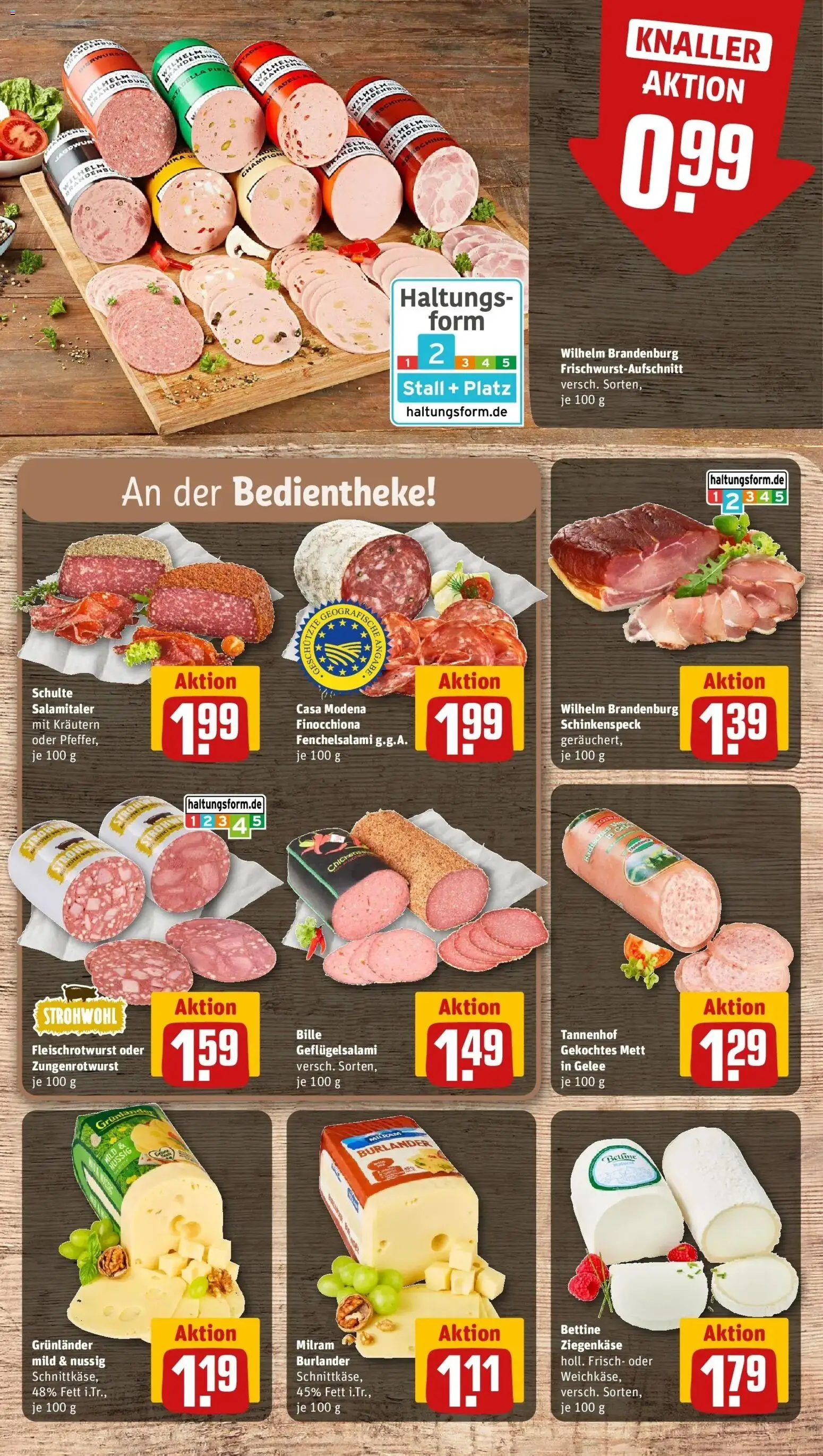 Rewe Prospekt Neuss / Allerheiligen	 – gültig ab 27.04.2026 | Seite: 9 | Produkte: Ziegenkäse, Grunlander, Milram, Salami