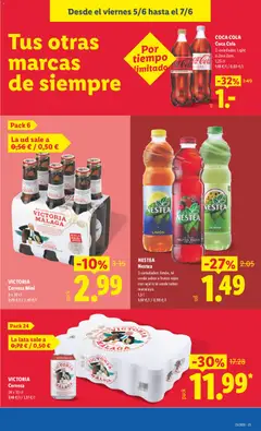 Vista previa VICTORIA Cerveza Mini, 6 x 20 cl válido desde el 01.06.2026 | Página: 31 | Productos: Cerveza, Té
