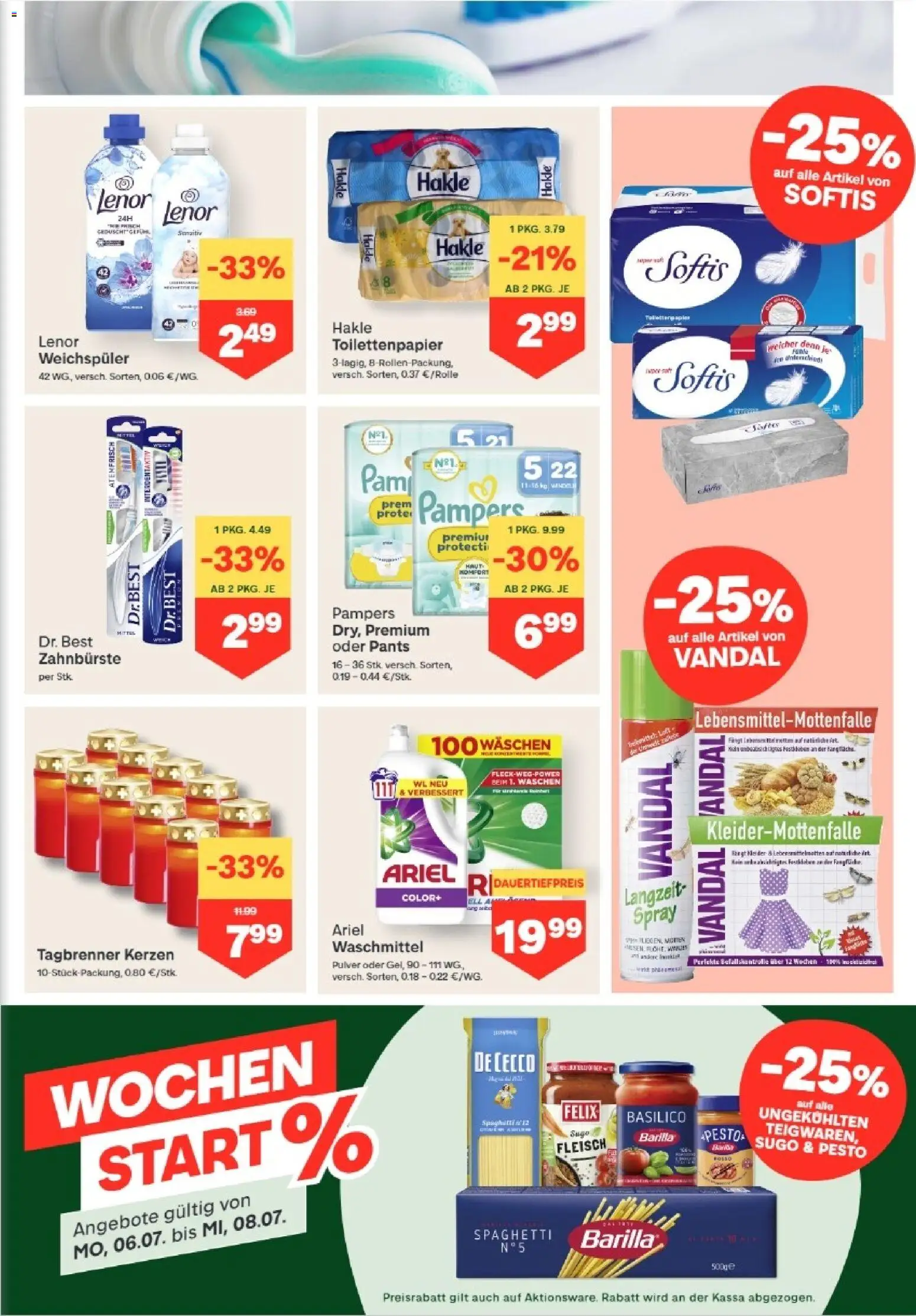 MPREIS Altenmarkt im Pongau gültig ab 02.07.2026 | Seite: 11 | Produkte: Hajdina liszt, Zahnbürste, Weichspüler, Waschmittel
