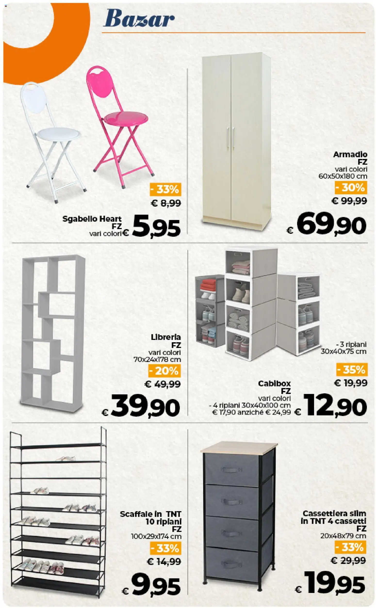Volantino Ipercoop del 09.06.2026 | Pagina: 56 | Prodotti: Sgabello, Scaffale, Libreria, Cassettiera