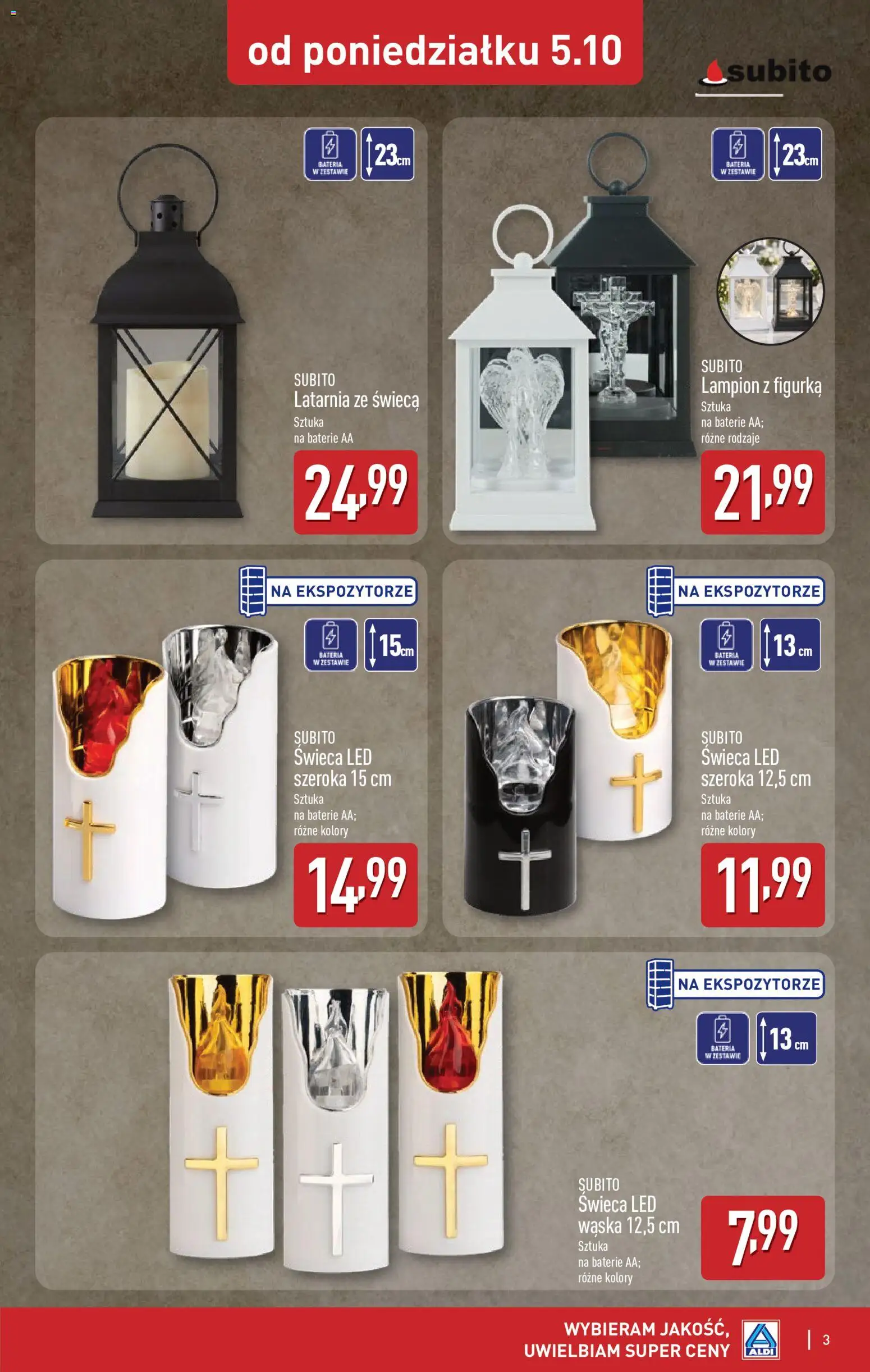 Aldi Polsko leták - Smakowita podróż do Włoch od 05.10.2026 | Strana: 3 | Produkty: Lampión, Baterie AA, Baterie, LED