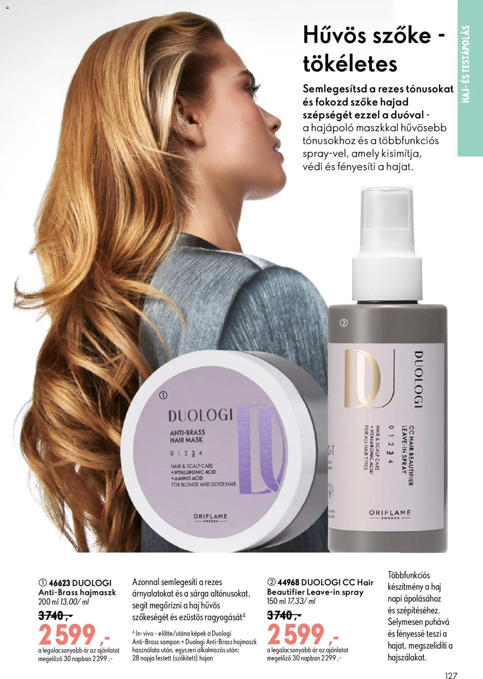 Oriflame akciós ujság - amely érvényes a következő dátumtól: 2026.08.19. | Oldal: 127 | Termékek: Sampon, Hajmaszk