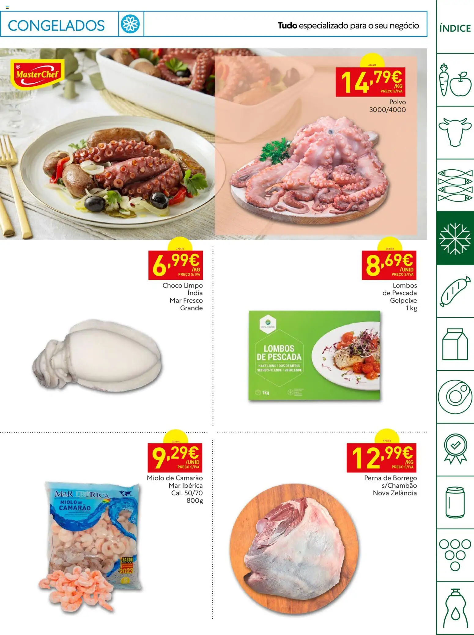 Recheio Horeca │ válido de 19.05.2026 | Página: 9 | Produtos: Pescada, Polvo, Camarão