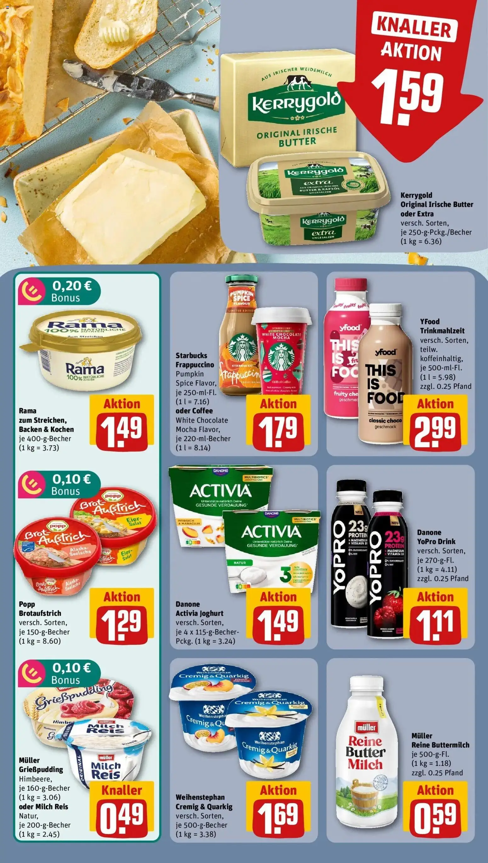 REWE Prospekt ab 26.10.2026 zum Blättern » Angebote | Seite: 15 | Produkte: Joghurt, Eier, YFood, Brot