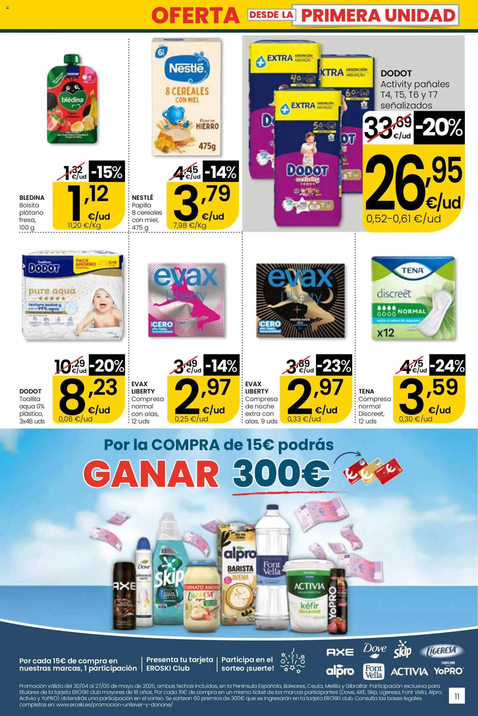 Eroski Quieres ahorrar conmigo │ válido desde el 30.04.2026 | Página: 11 | Productos: Ψηφιακή κάμερα, Cereales