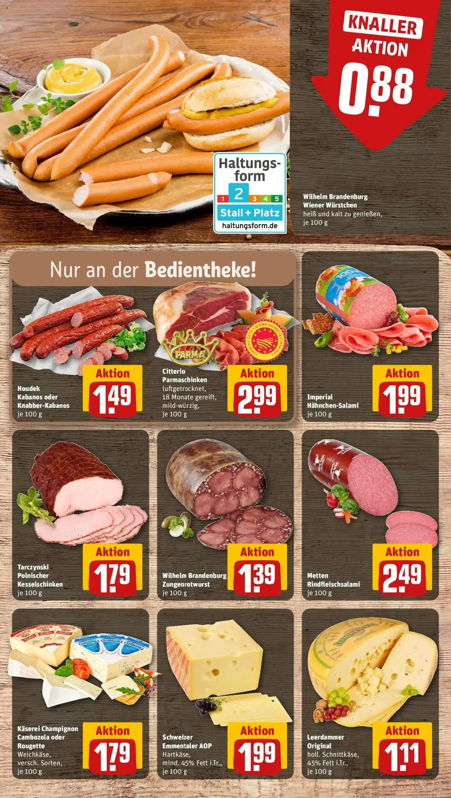 Rewe Prospekt Paderborn/Sennelager	 – gültig ab 23.03.2026 | Seite: 11 | Produkte: Wiener wurstchen, Leerdammer, Salami